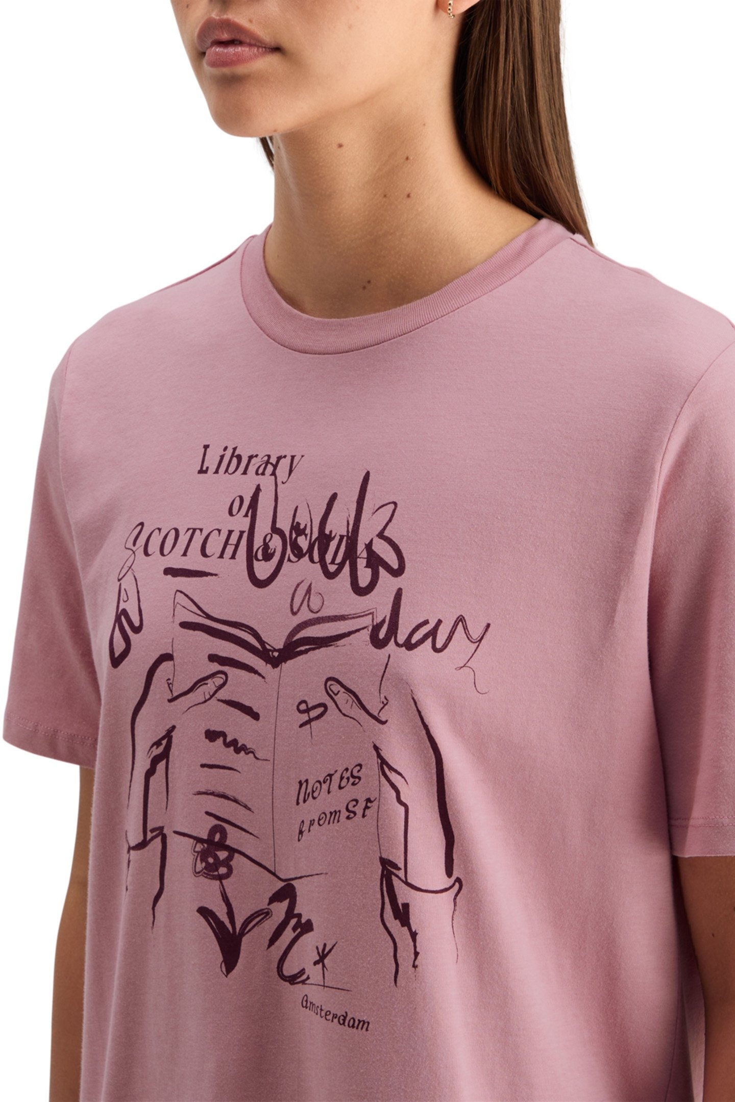 CHEST ARTWORK RELAXED FIT T-SHIRT CADILLAC PINK 6