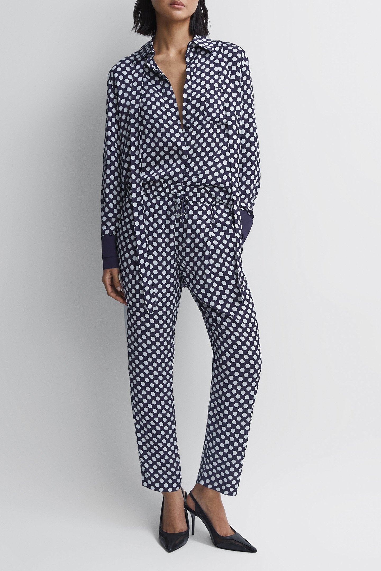 EZRA- POLKA DOT PRINT TAP NAVY/WHITE 3