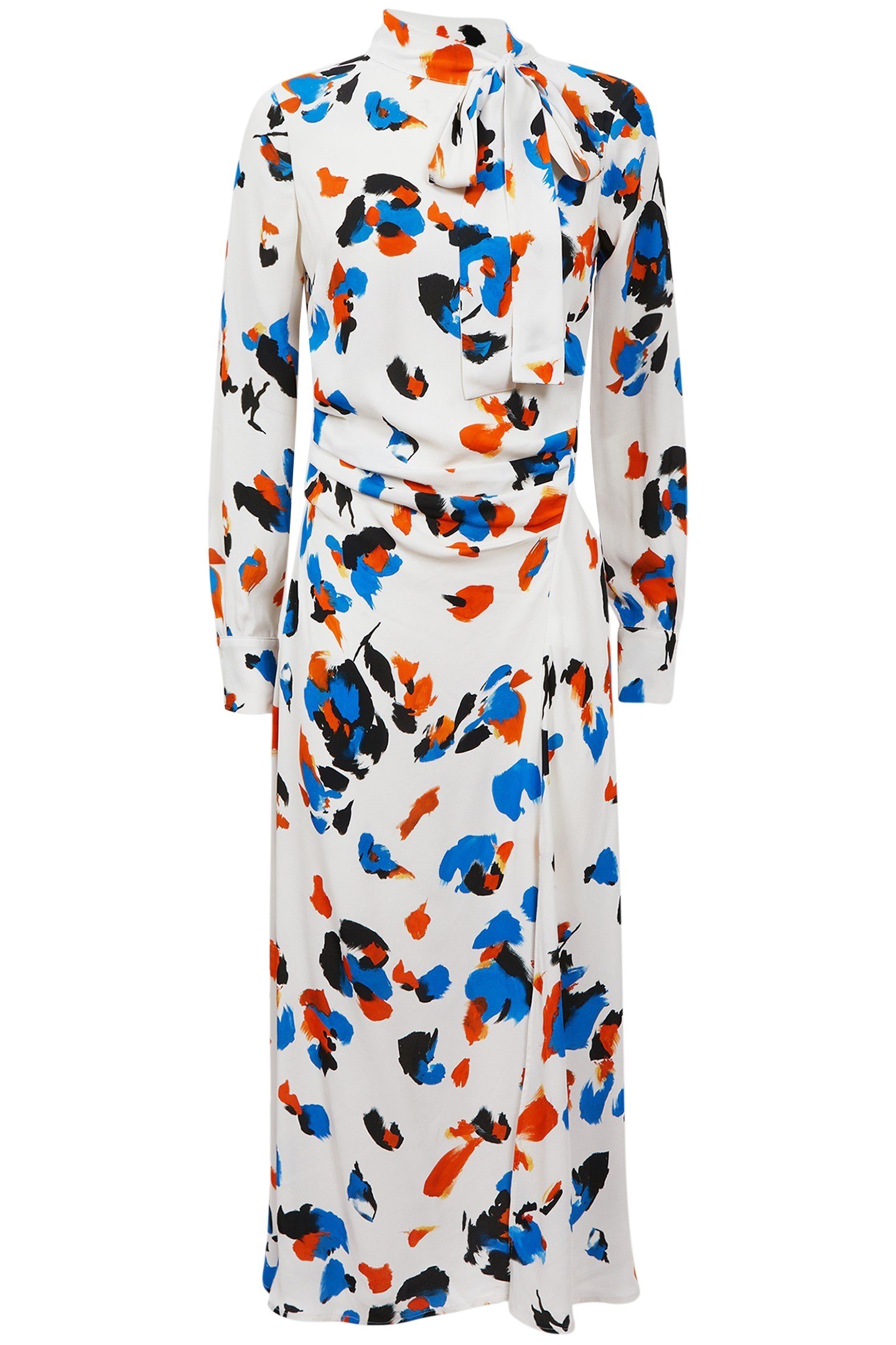 PRINTED MIDI DRESS BLUE 3