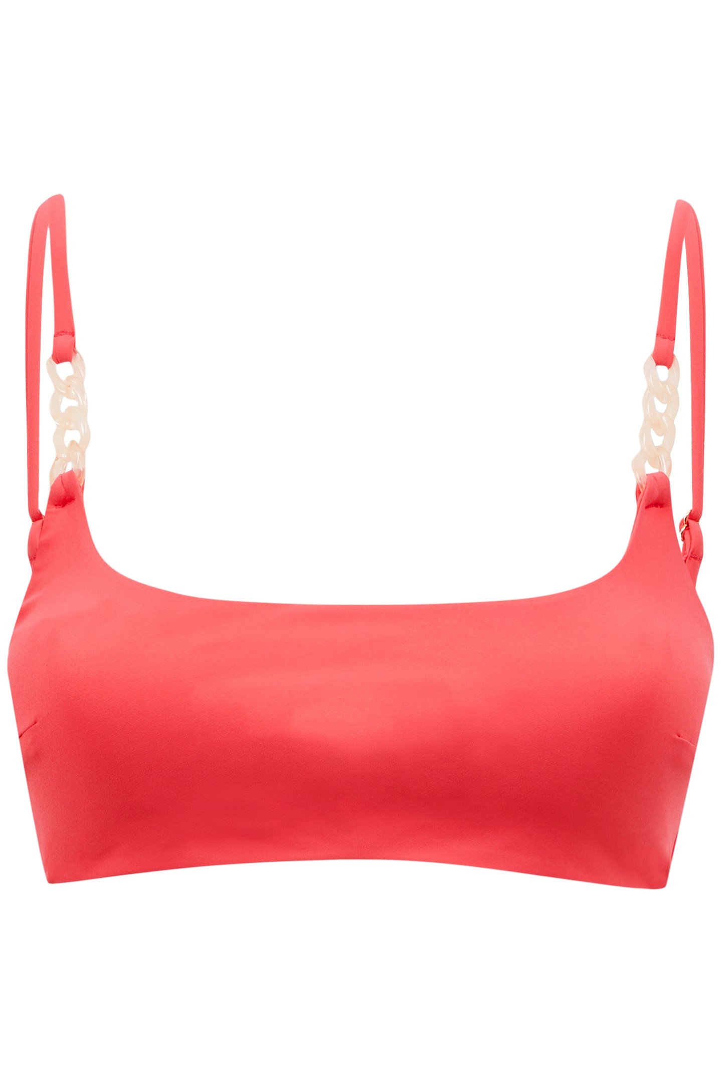 SQUARE NECK BIKINI TOP CORAL 4