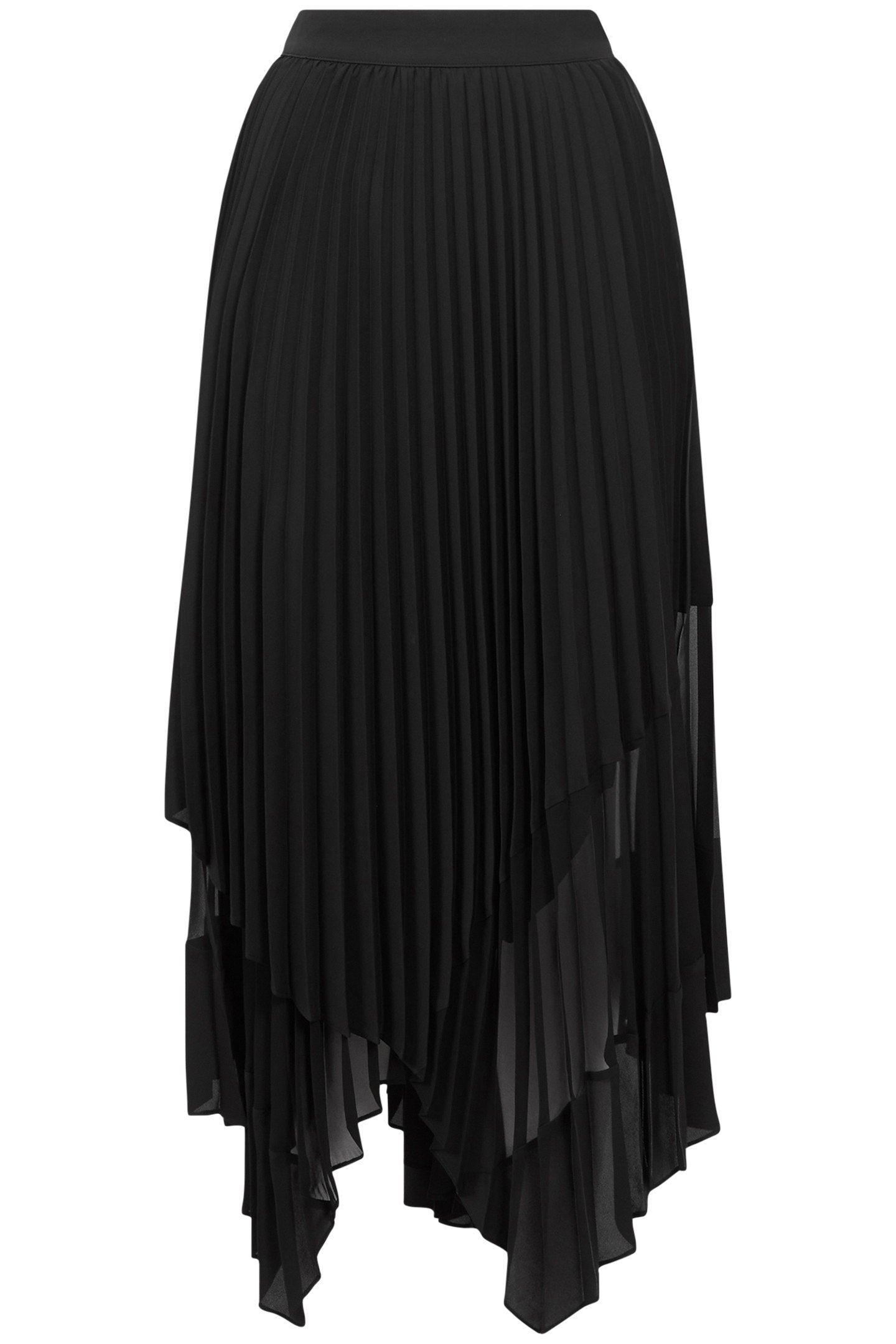 SHEER PLEAT SKIRT BLACK 4