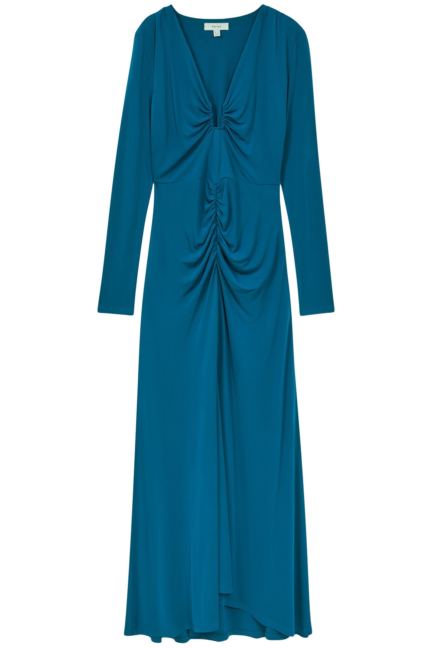 JERSEY V NECK MIDI TEAL 3