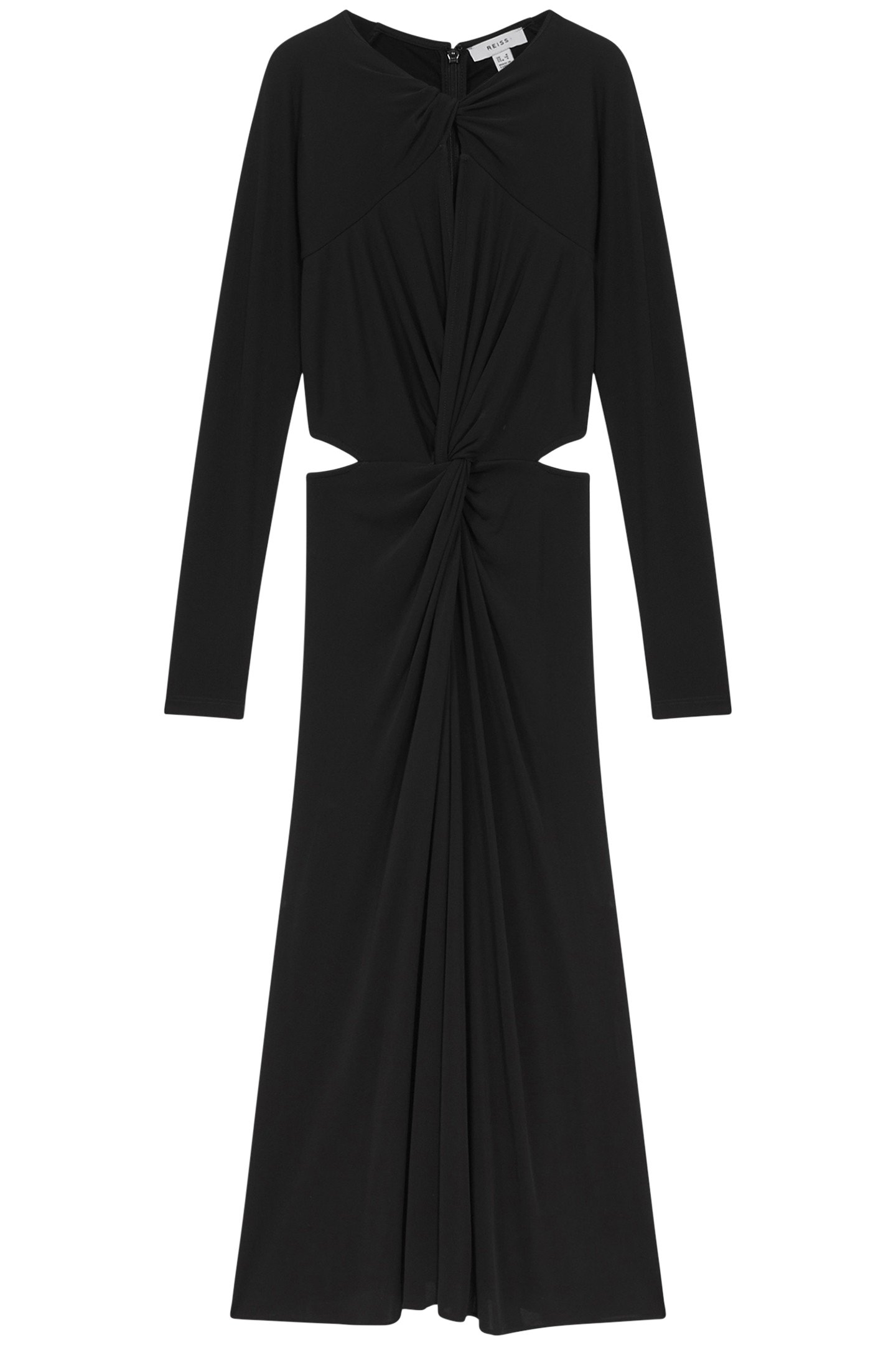 LONG SLEEVE JERSEY BODYCON MIDI BLACK 3