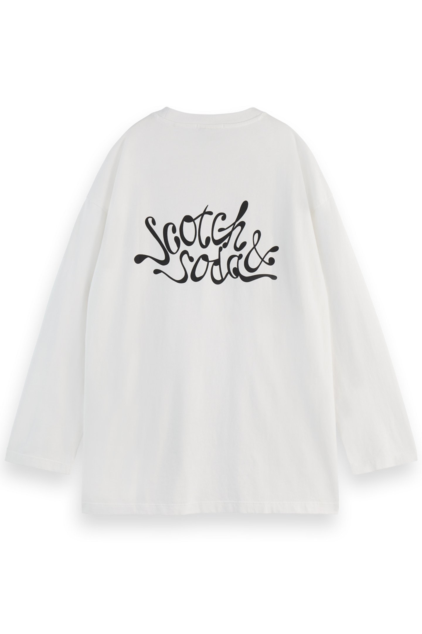 FRONT BACK ARTWORK OVERSIZED LONG SLEEVE T-SHIRT WHITE 2