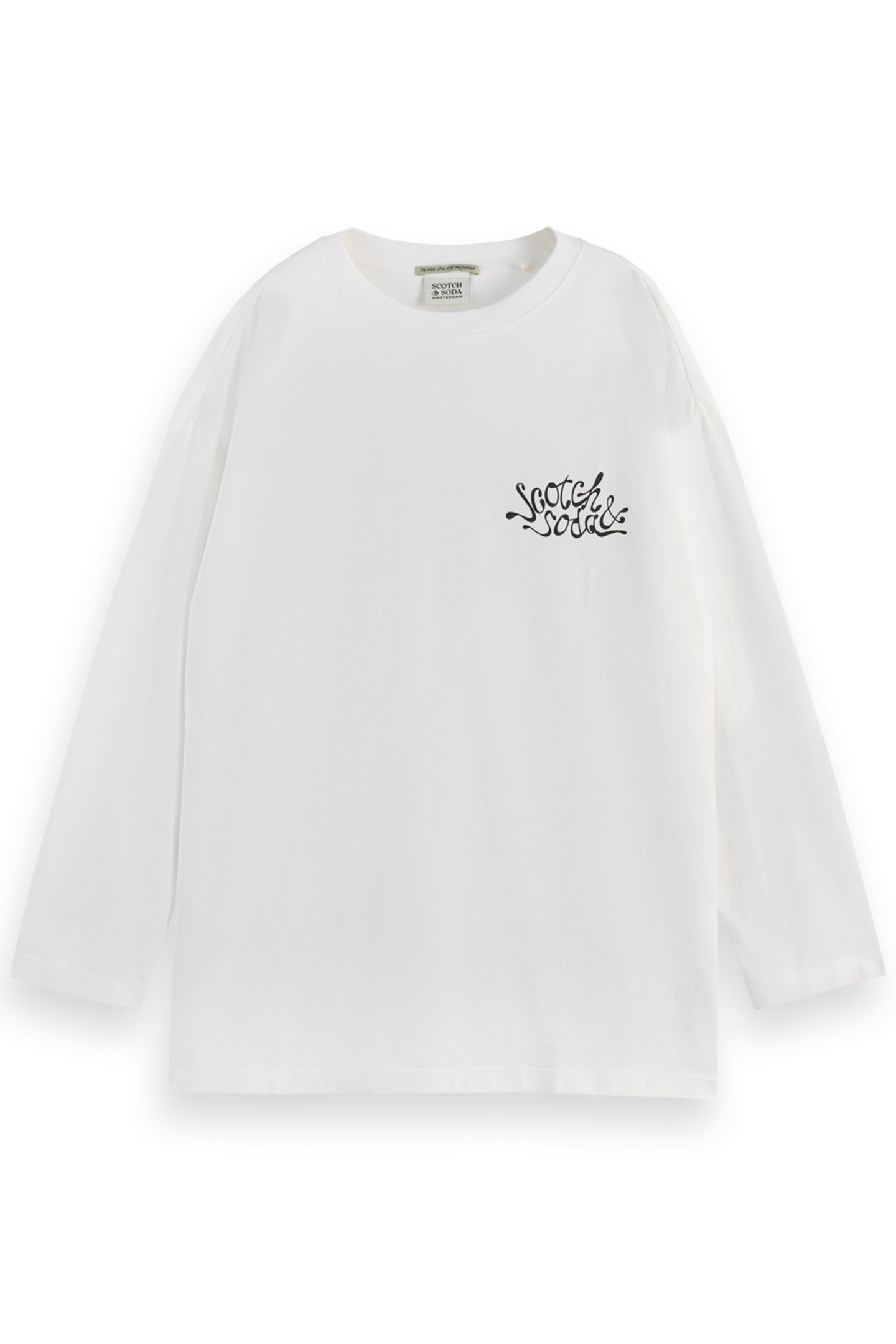 FRONT BACK ARTWORK OVERSIZED LONG SLEEVE T-SHIRT WHITE 1