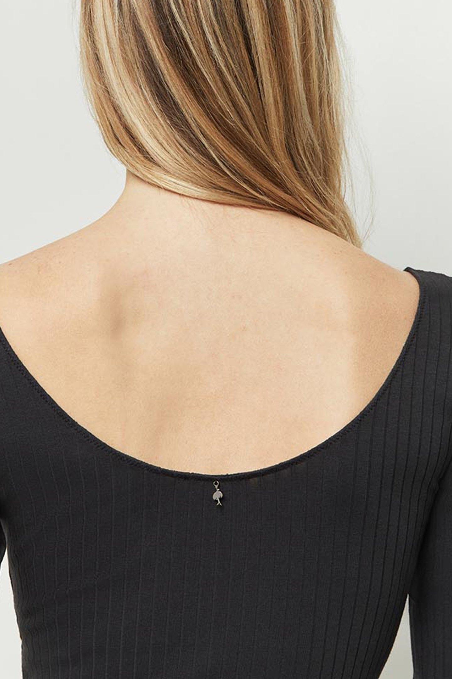 MANZANA _ BLACK RIBBED BODYSUIT BLACK 5