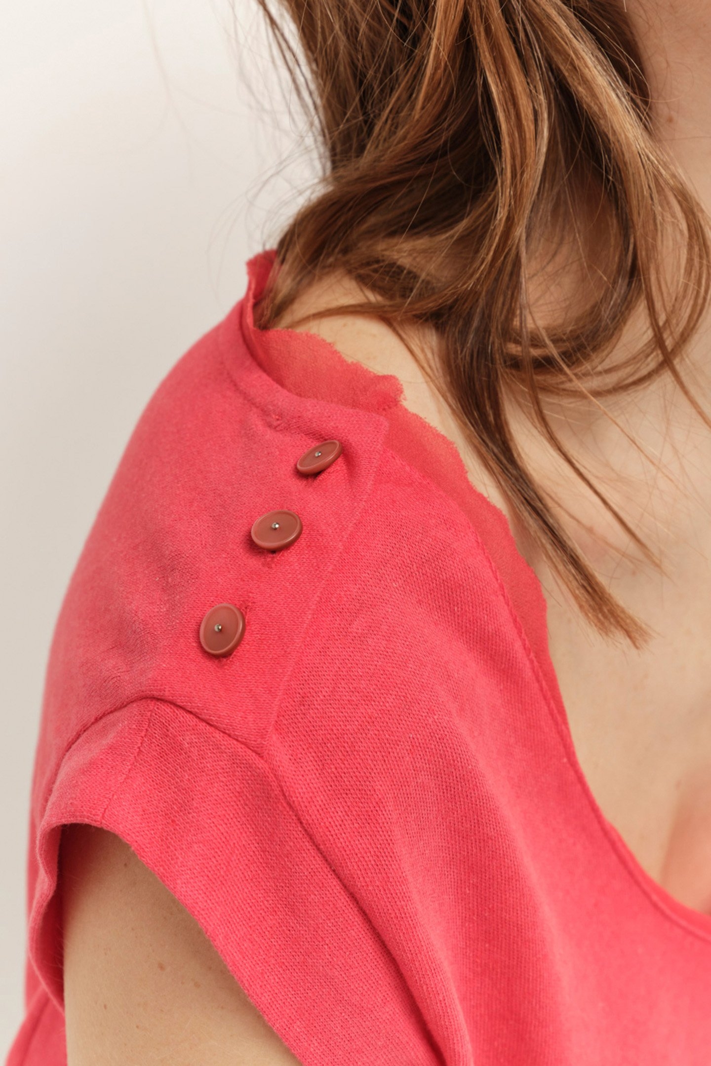 MINEKI - HIBISCUS COTTON LINEN T-SHIRT HIBISCUS 6