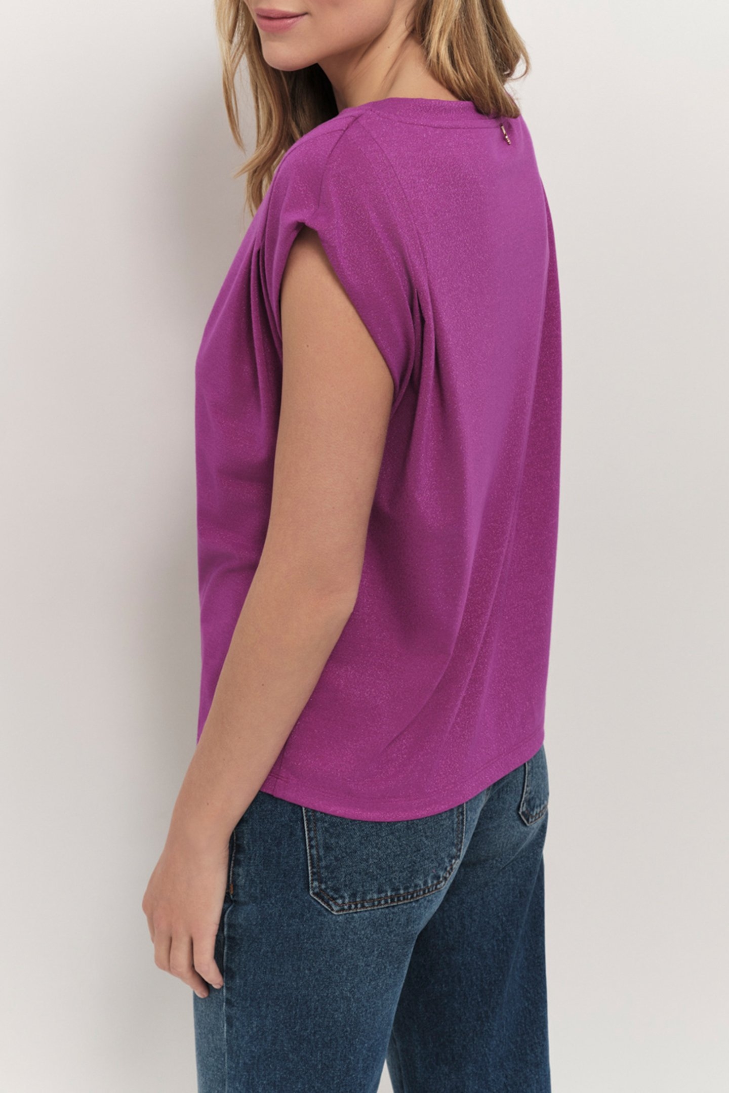 MATTIS - ORCHID T-SHIRT IN LUREX MESH ORCHID 2