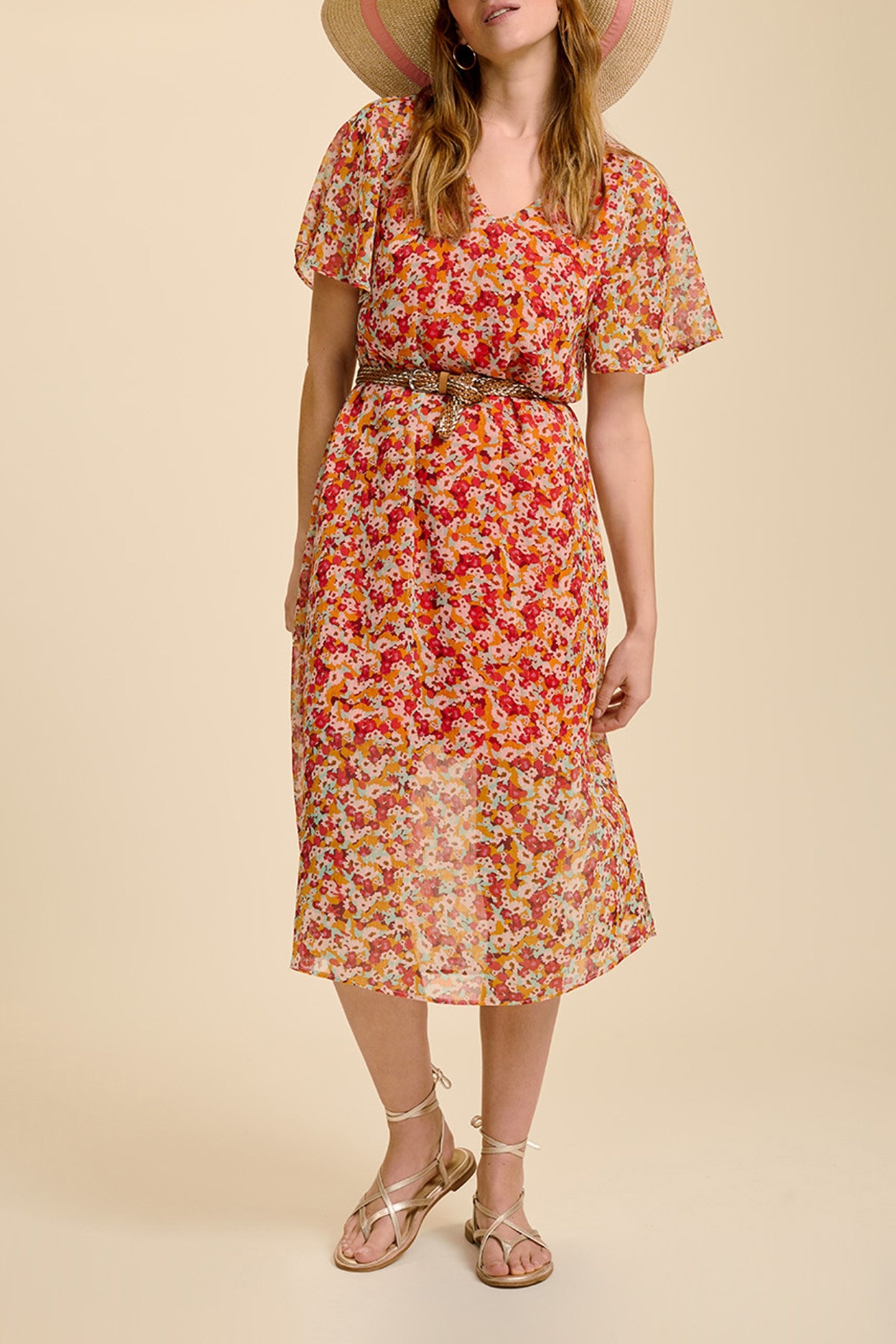 RELAY _ BLOSSOM MIDI DRESS WITH MULTICOLOURED FLORAL PRINT B 3