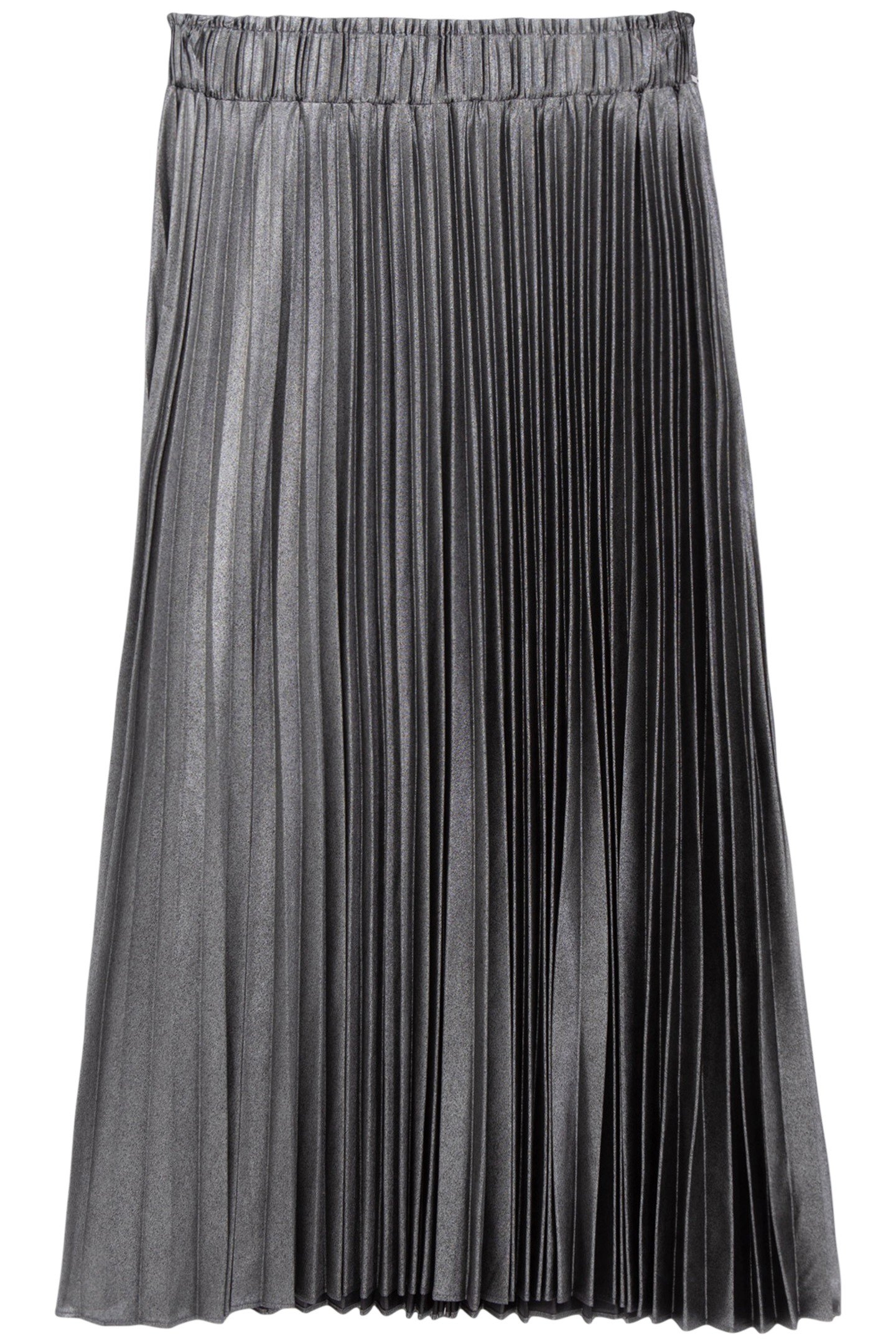 SILVER PLEATED MIDI SKIRT 5