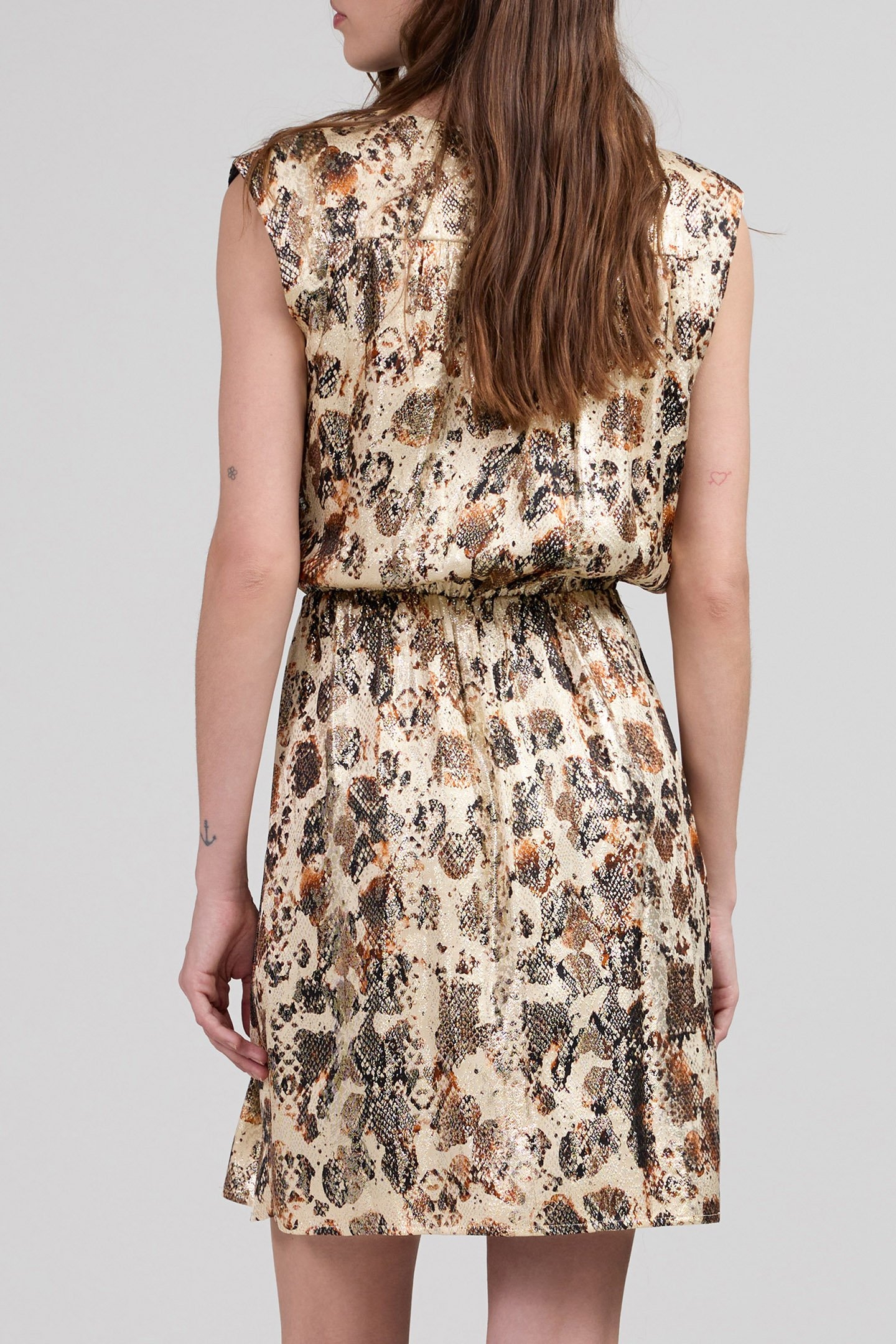 PURE EDITION – GOLD PYTHON PRINT DRESS 2