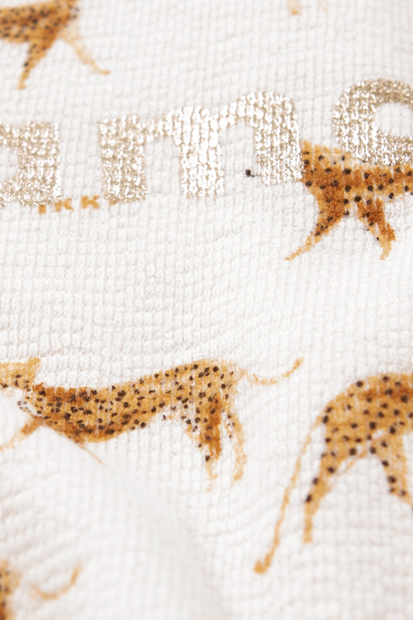 BABY GIRLS’ ECRU ORGANIC COTTON SWEATSHIRT, PANTHER PRINT 8