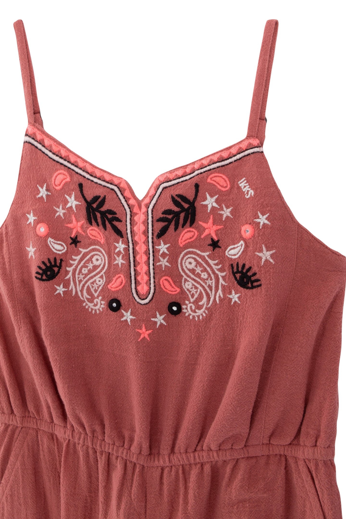 GIRLS’ TERRACOTTA EMBROIDERED JUMPSUIT 3