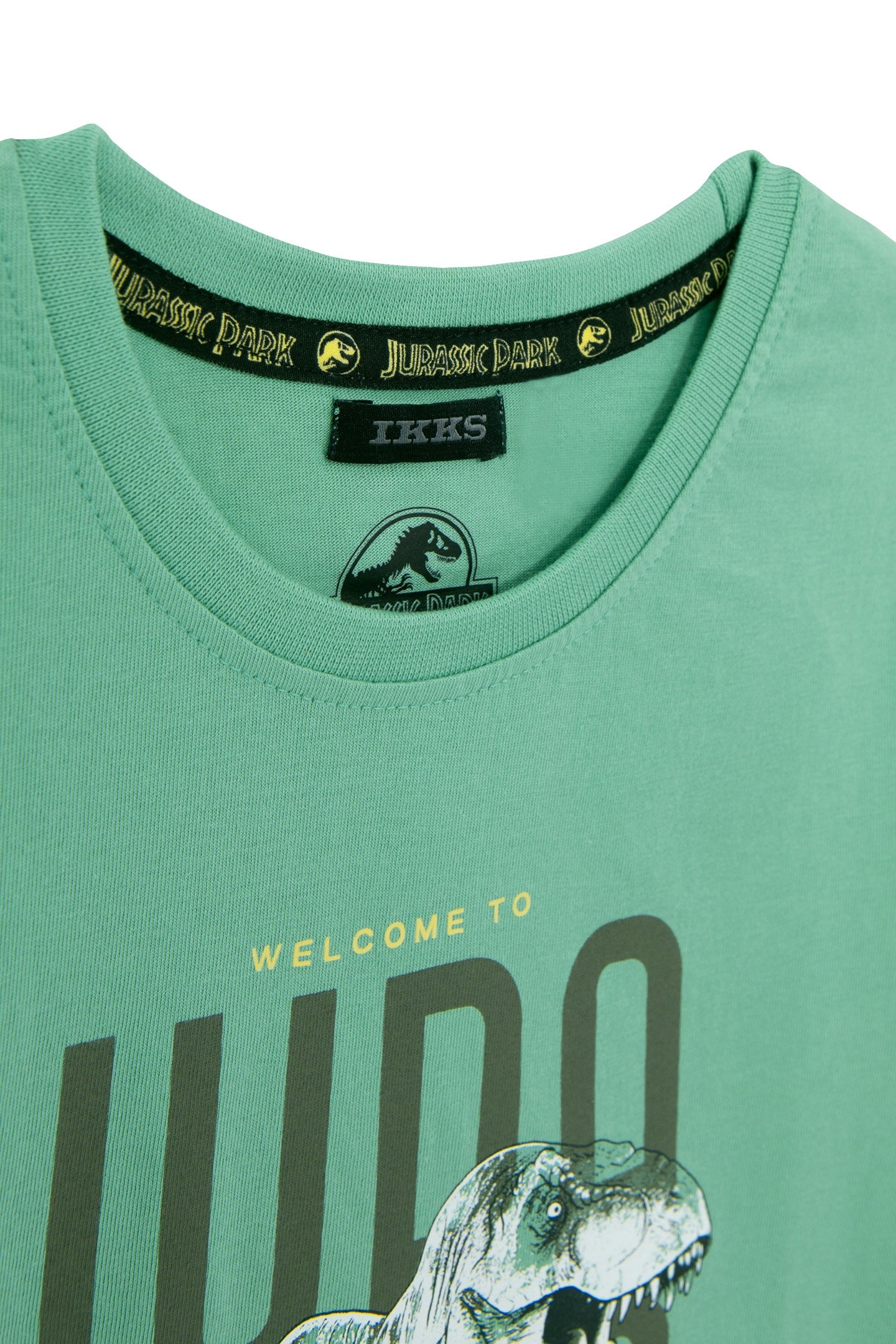 BOYS’ GREEN T-SHIRT WITH GLOW-IN-THE-DARK JURASSIC PARK 4