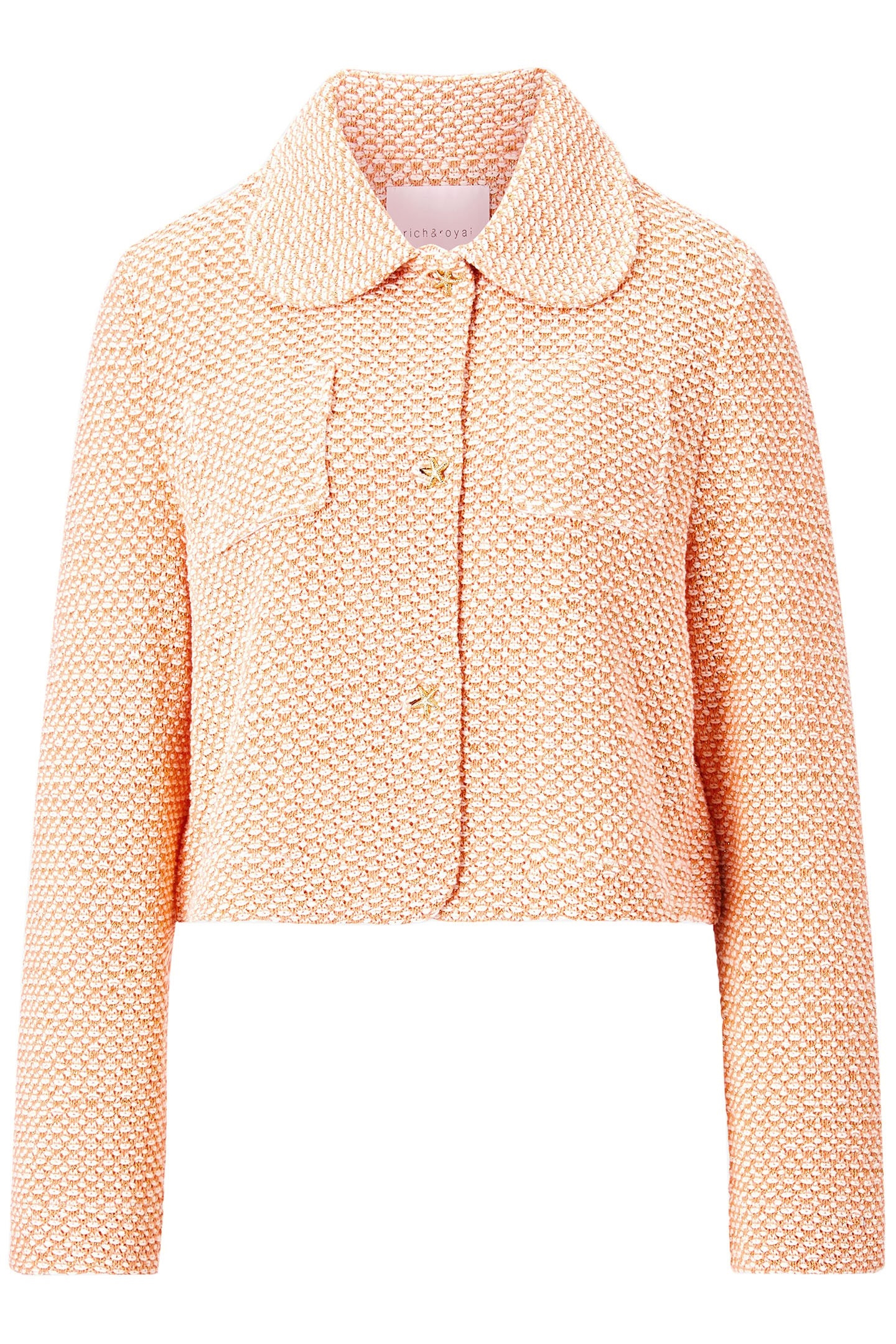 KNITTET JACKET RECYCLED APRICOT PEACH 4