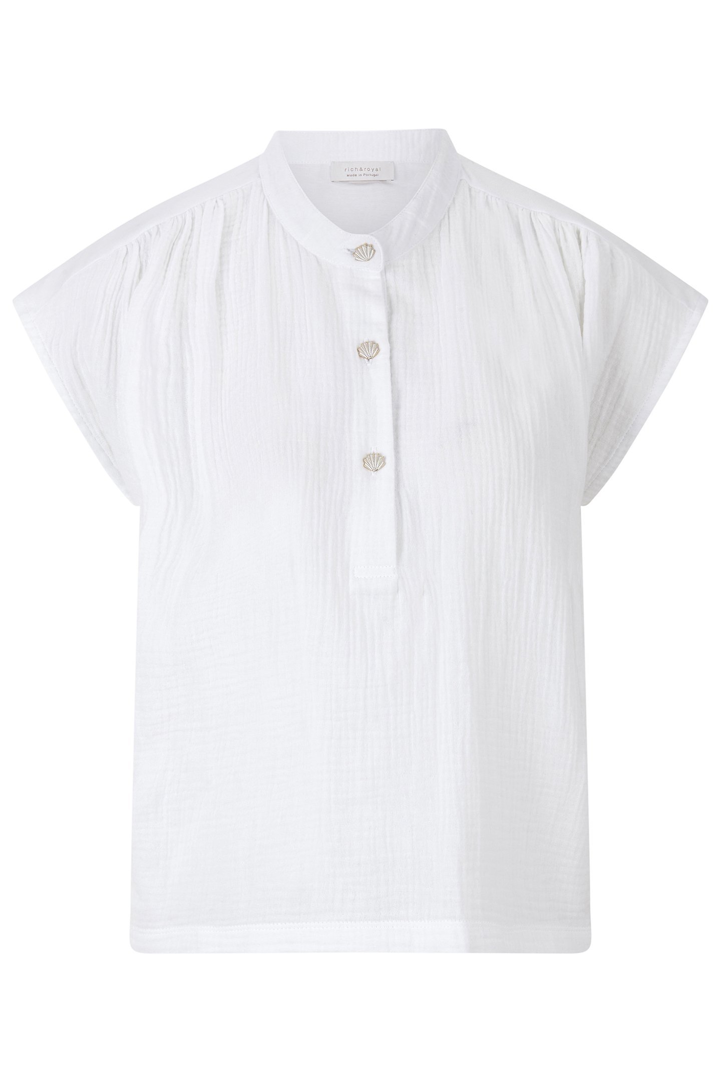 COTTON MUSSELIN MIX T-SHIRT WHITE 4