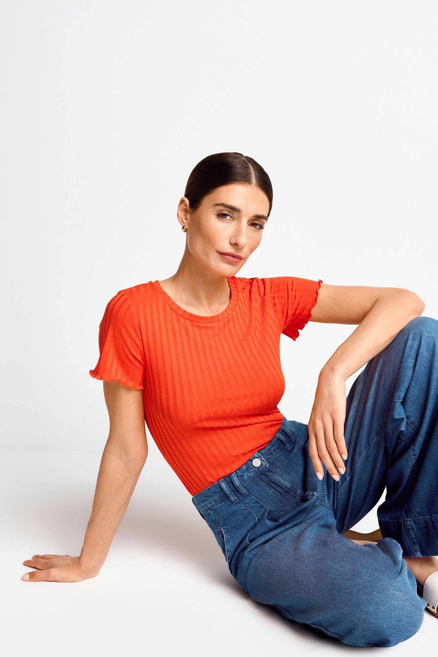 RIB T-SHIRT CHERRY TOMATO 4