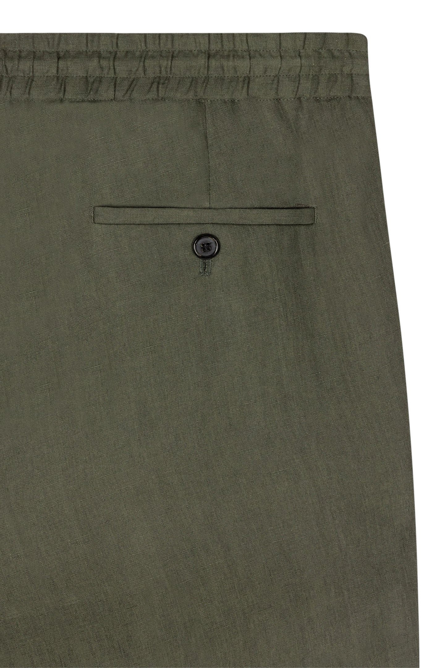 MENS DRAWCORD TROUSER VERY DARK GREEN 5