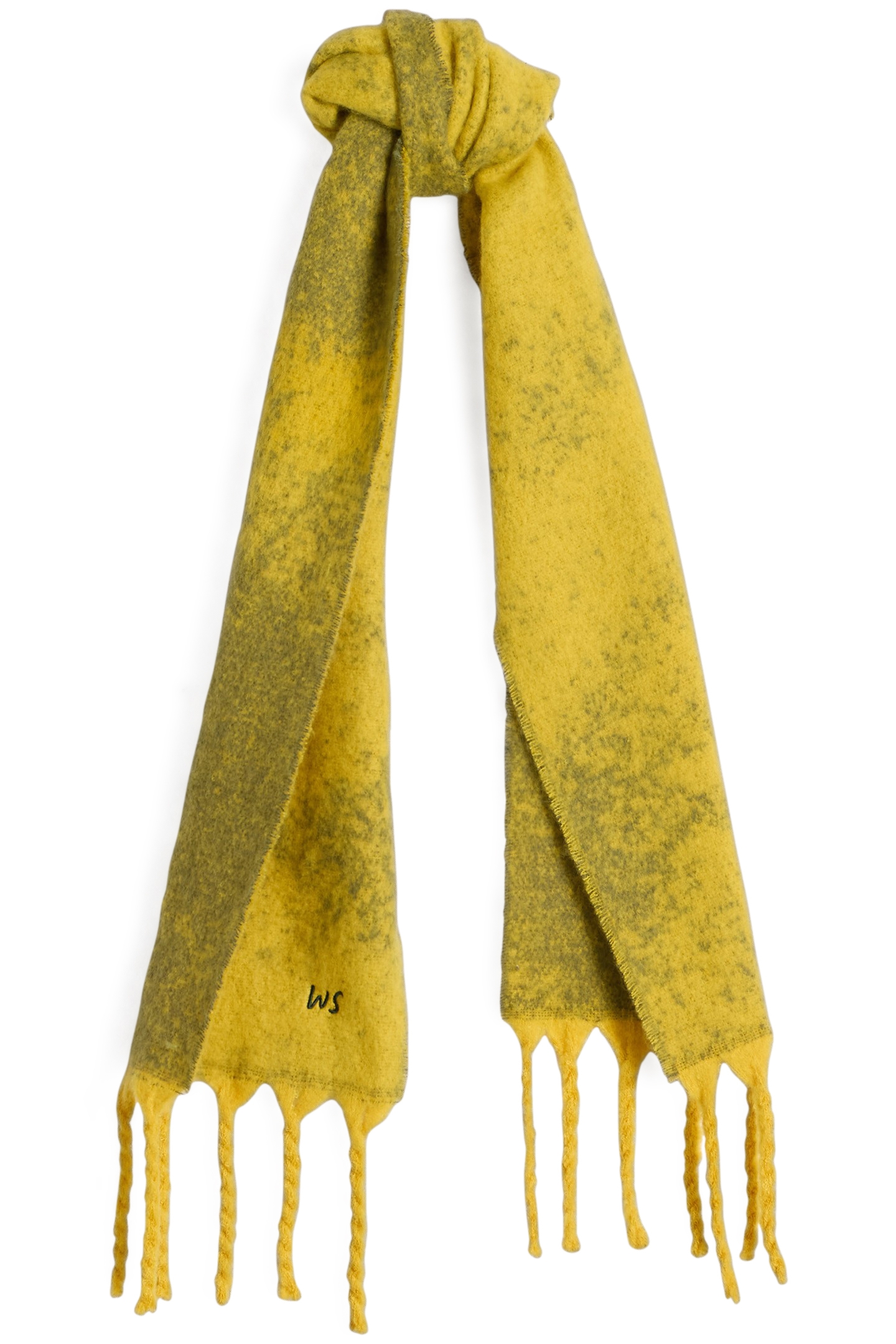 SHELLY SKINNY SCARF MID YELLOW 1