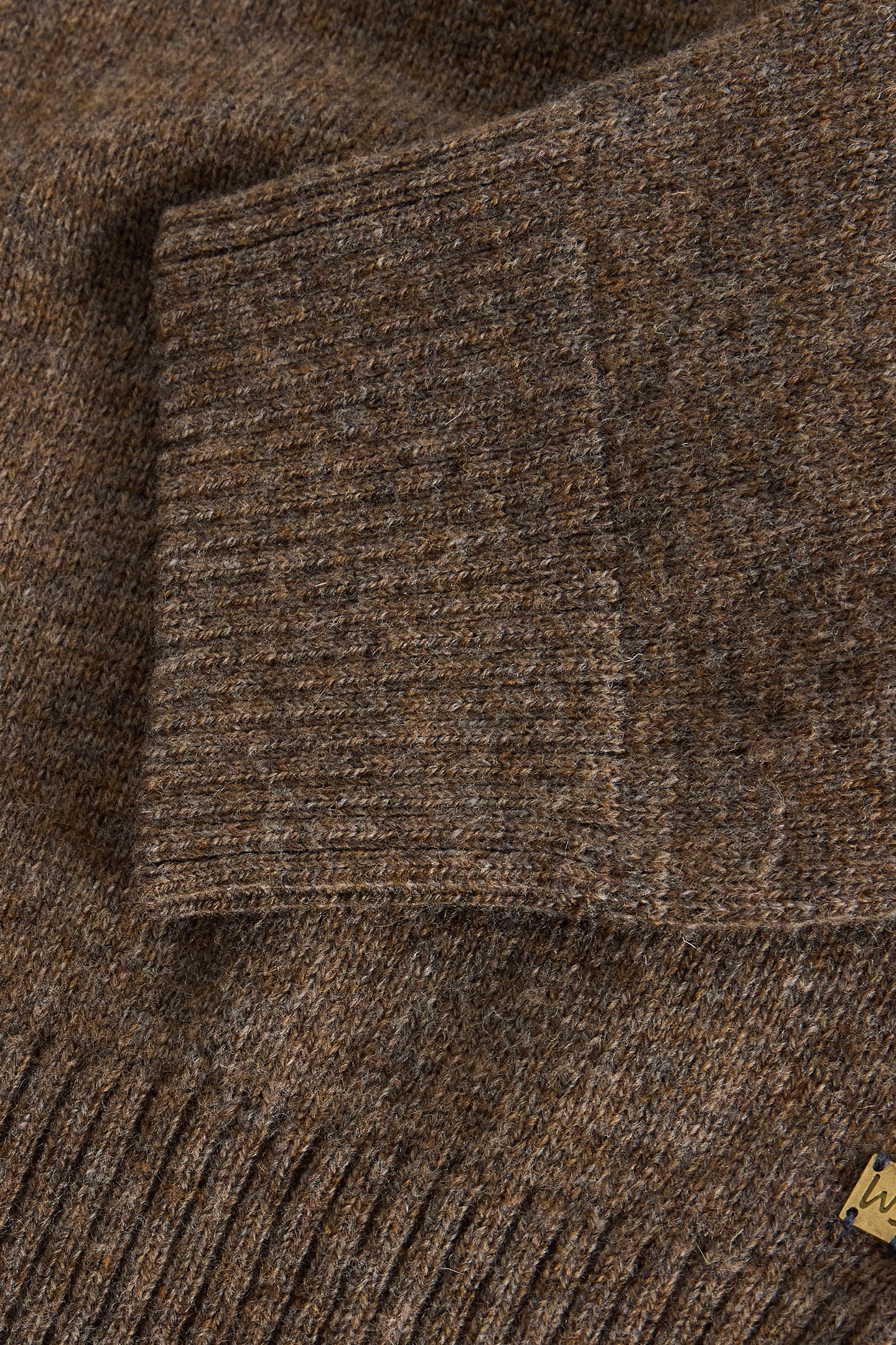 LAMBSWOOL CREW NECK JUMPER DARK NATURAL 6