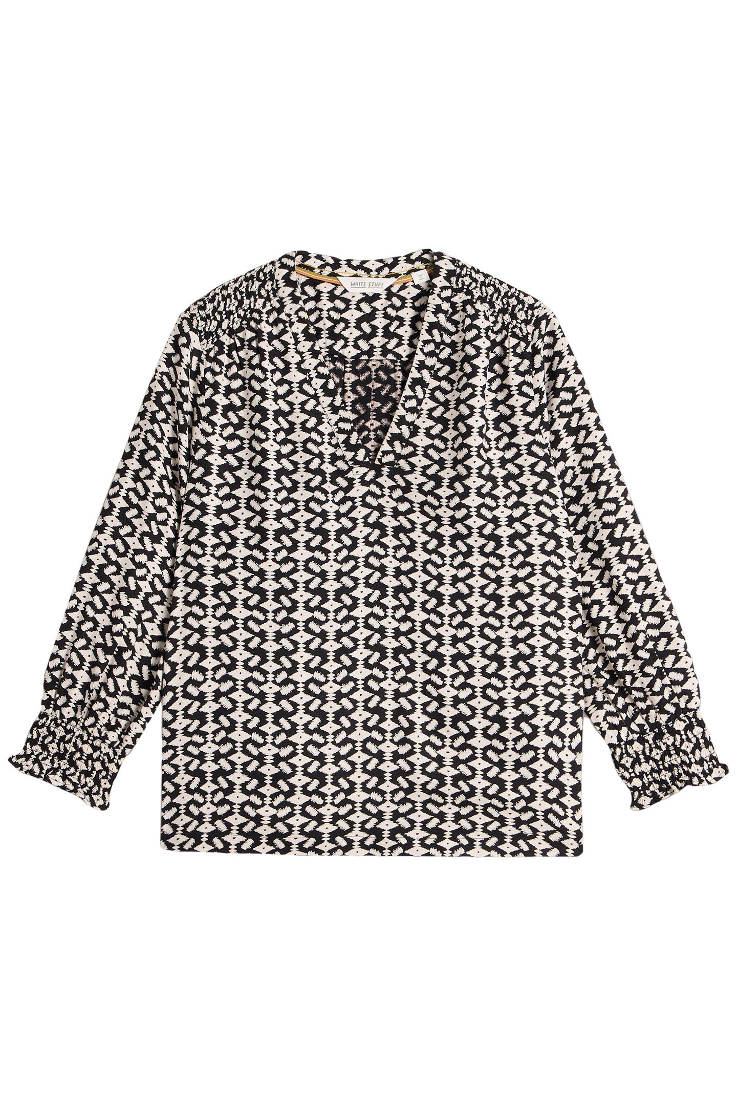 ELISA TOP BLACK PRINT 3