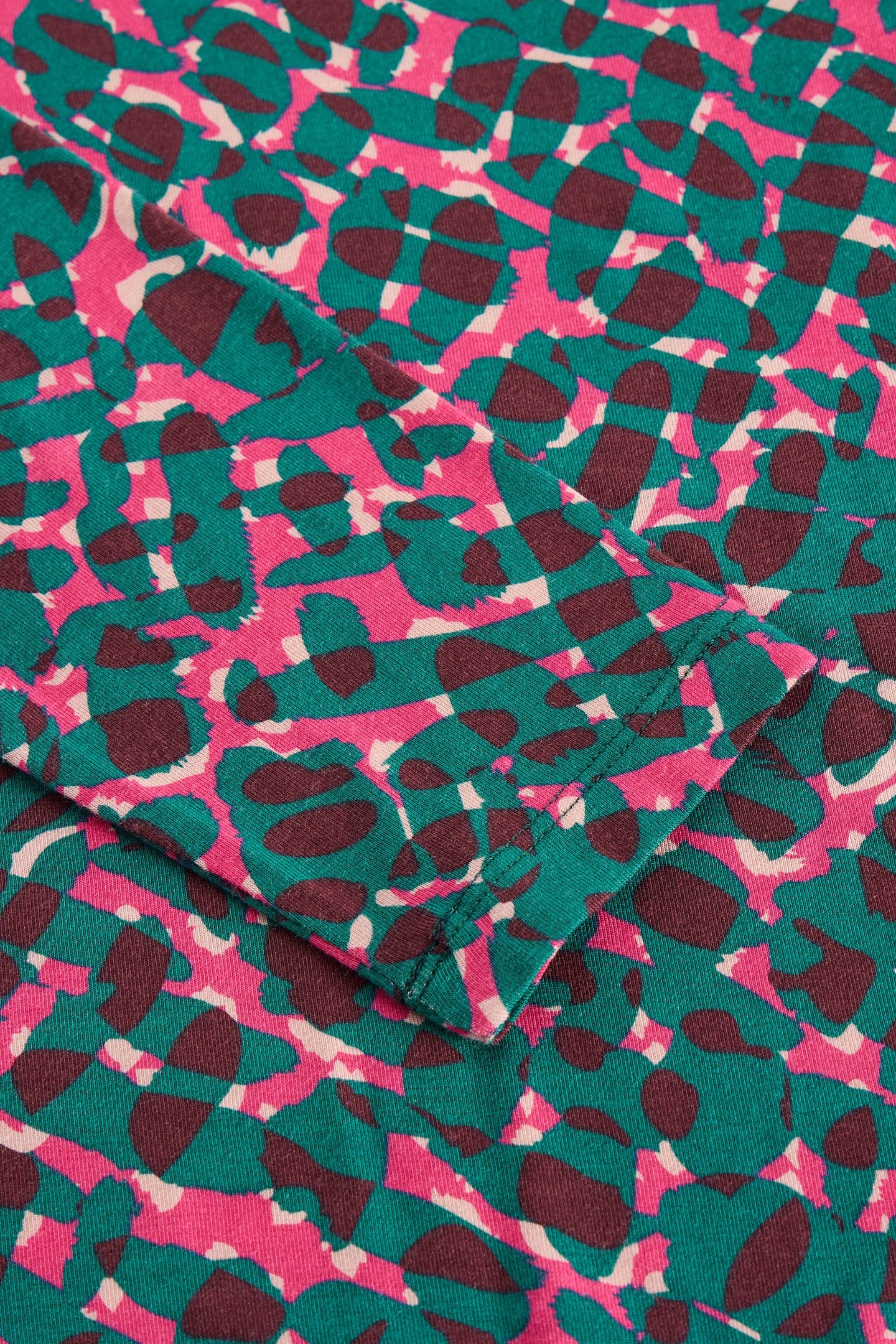 CAMILLE HIGH NECK TEE TEAL MULTI 6