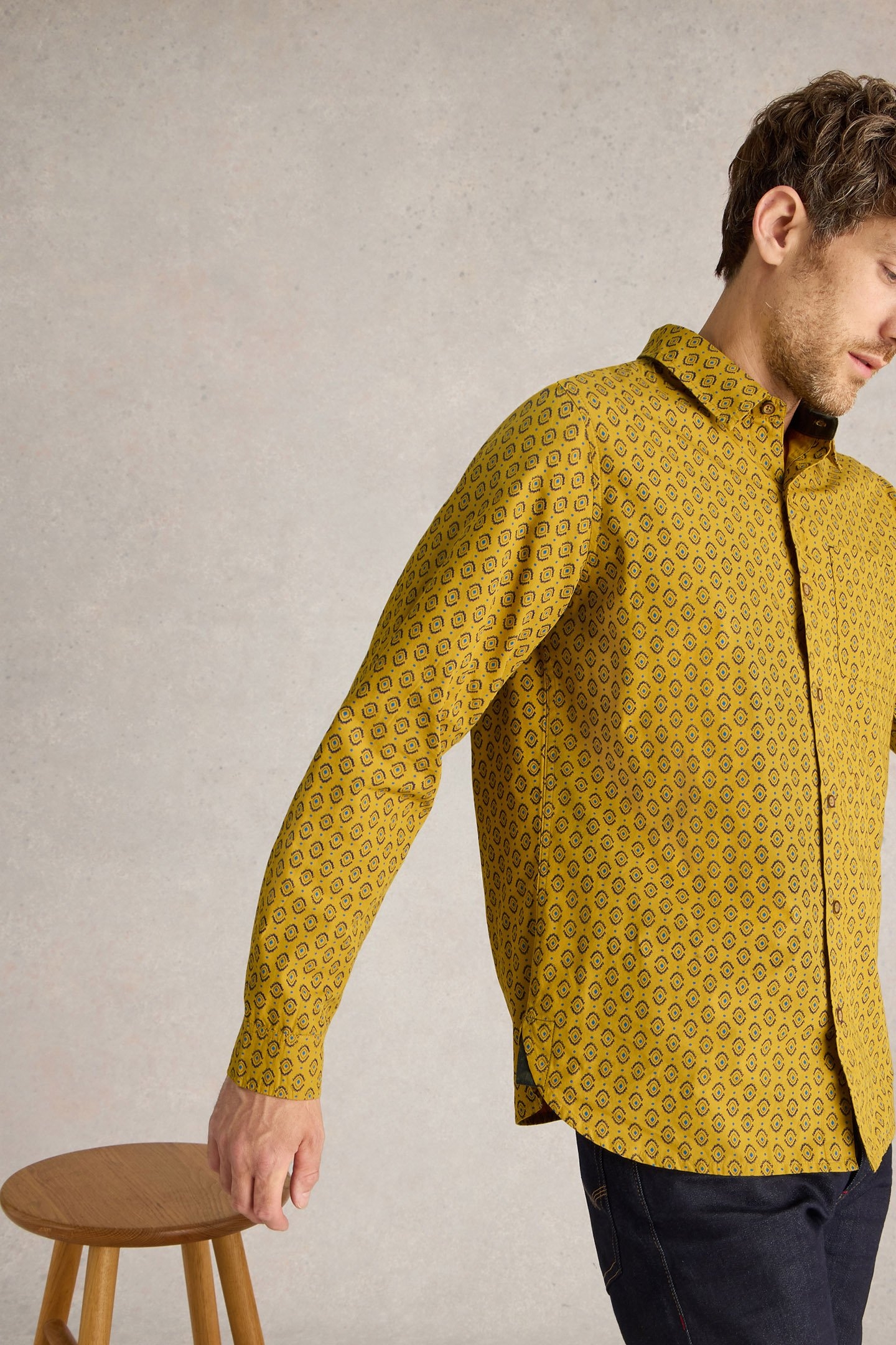 TILE PRINTED SHIRT YELLOW MULTI 4