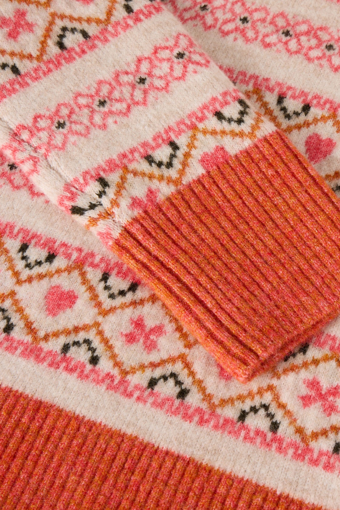 SCANDI TWIST FAIRISLE JUMPER NATURAL MULTI 6