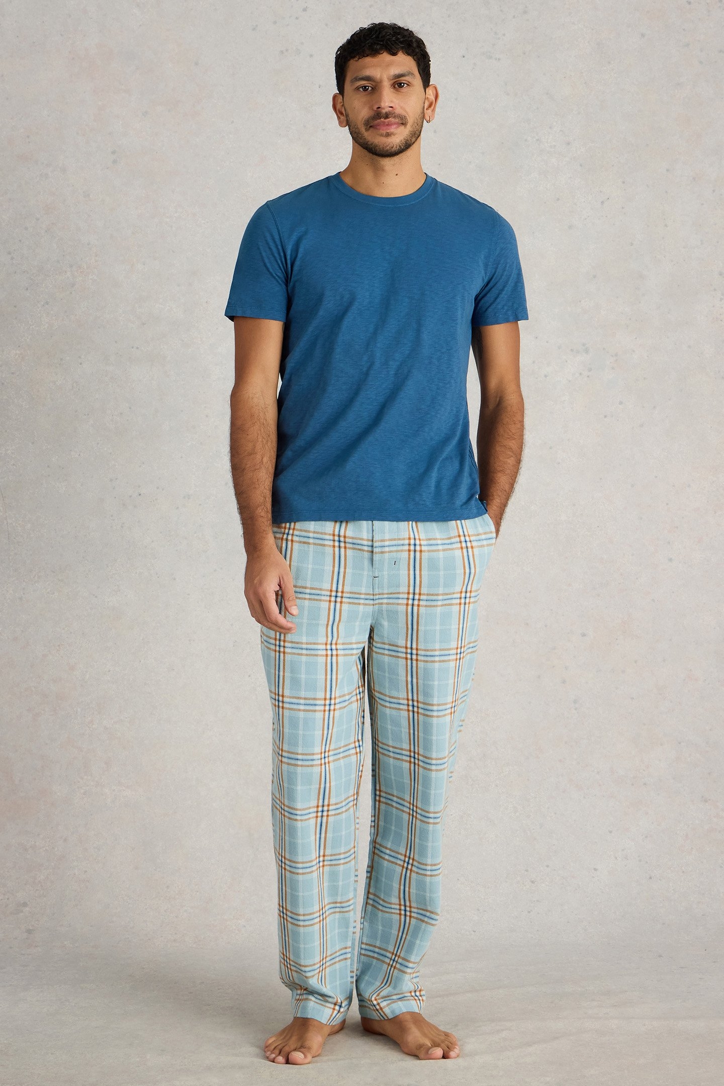 MOORLAND FLANNEL PJ TROUSER BLUE MULTI 1