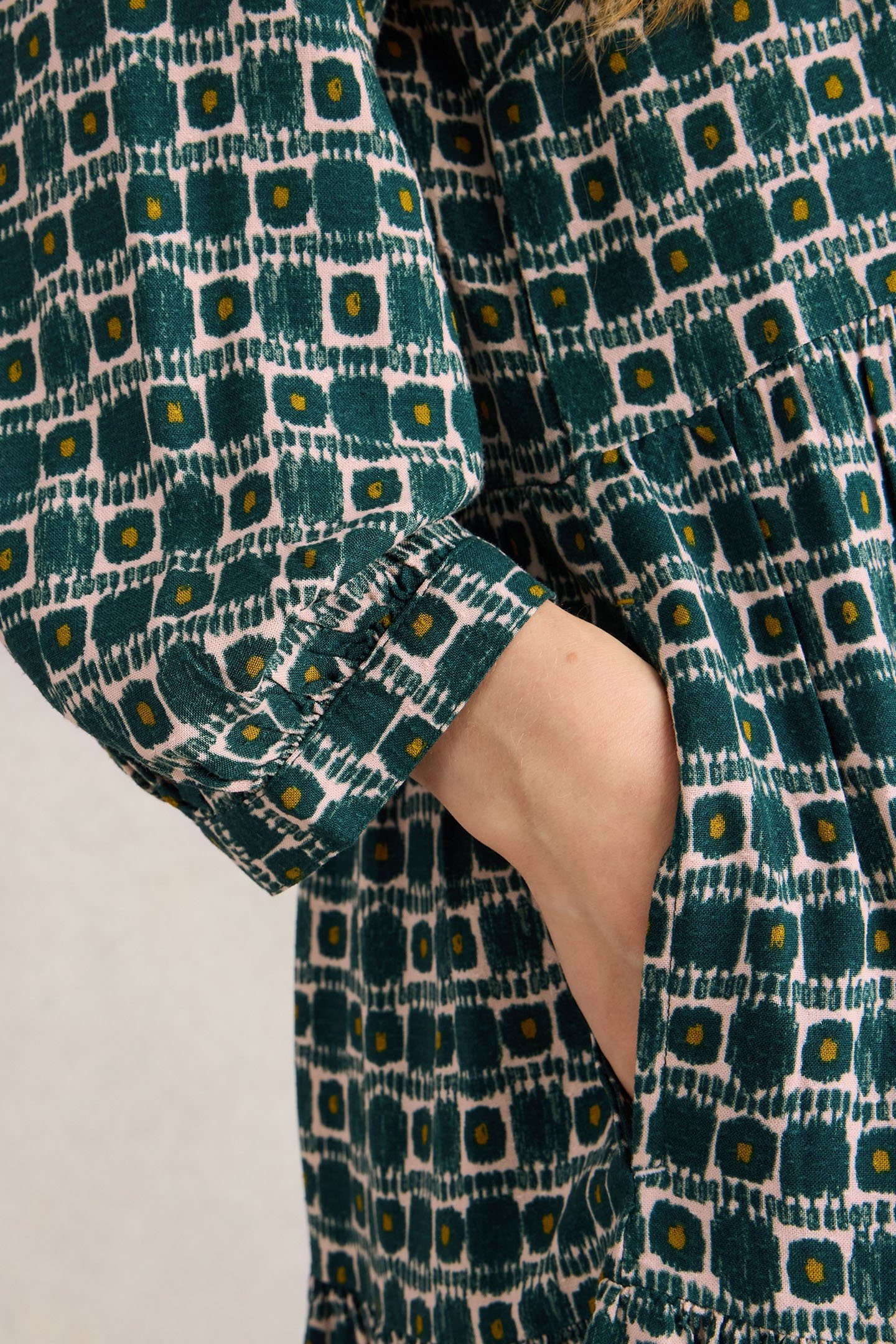 SOPHIA DRESS TEAL PRINT 5