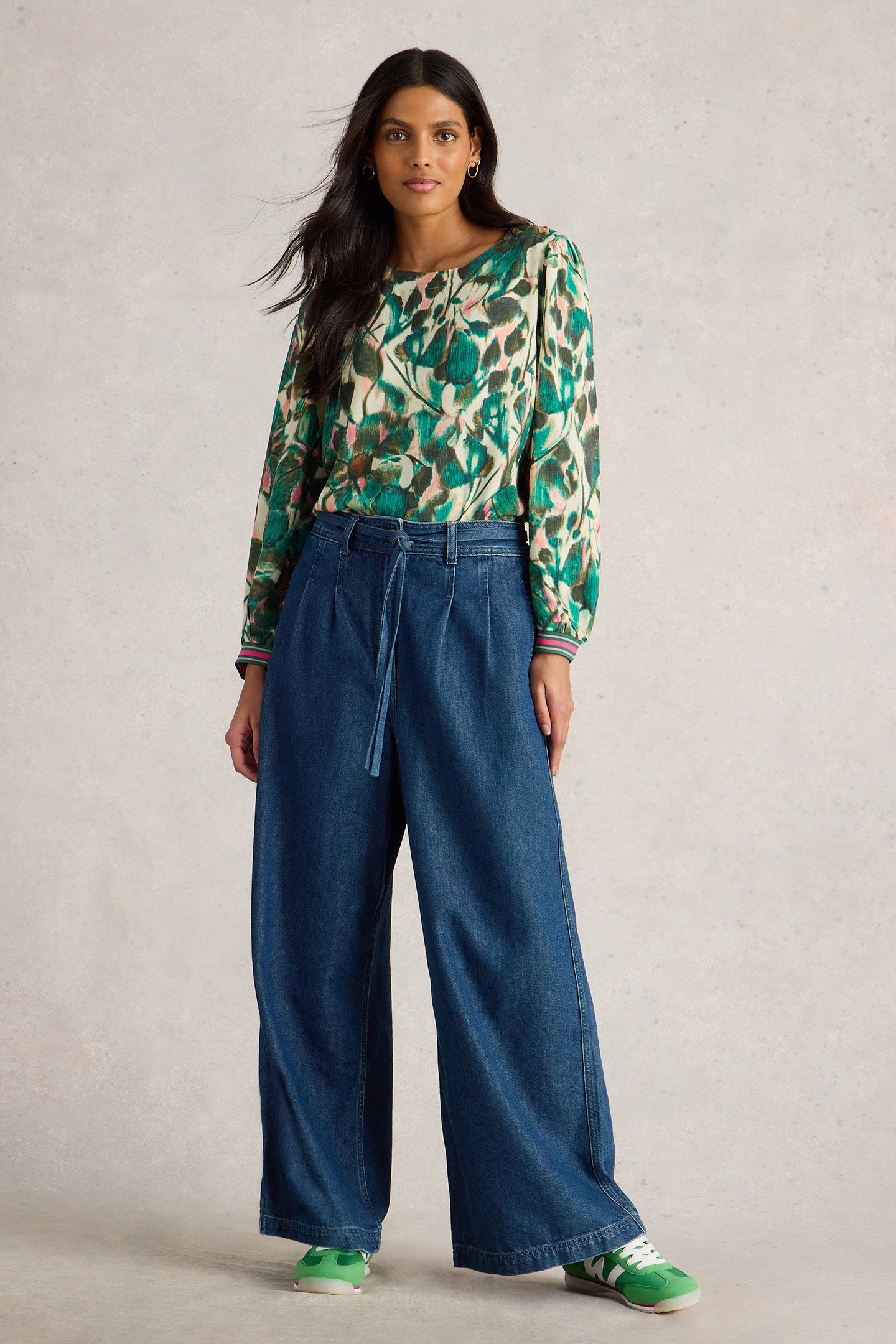 ANGIE TOP GREEN PRINT 3