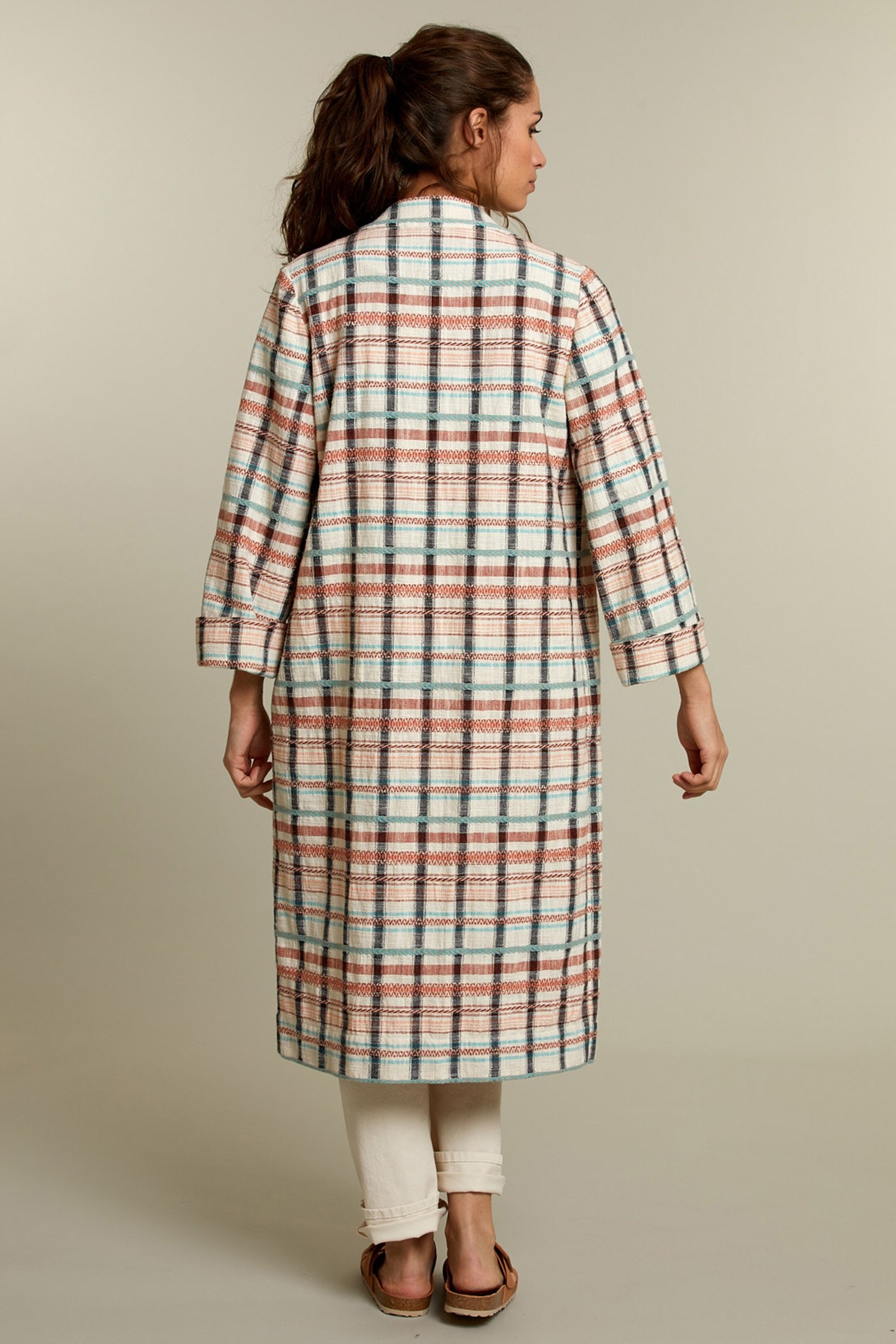 MULTICOLOR CHECKED KIMONO 2