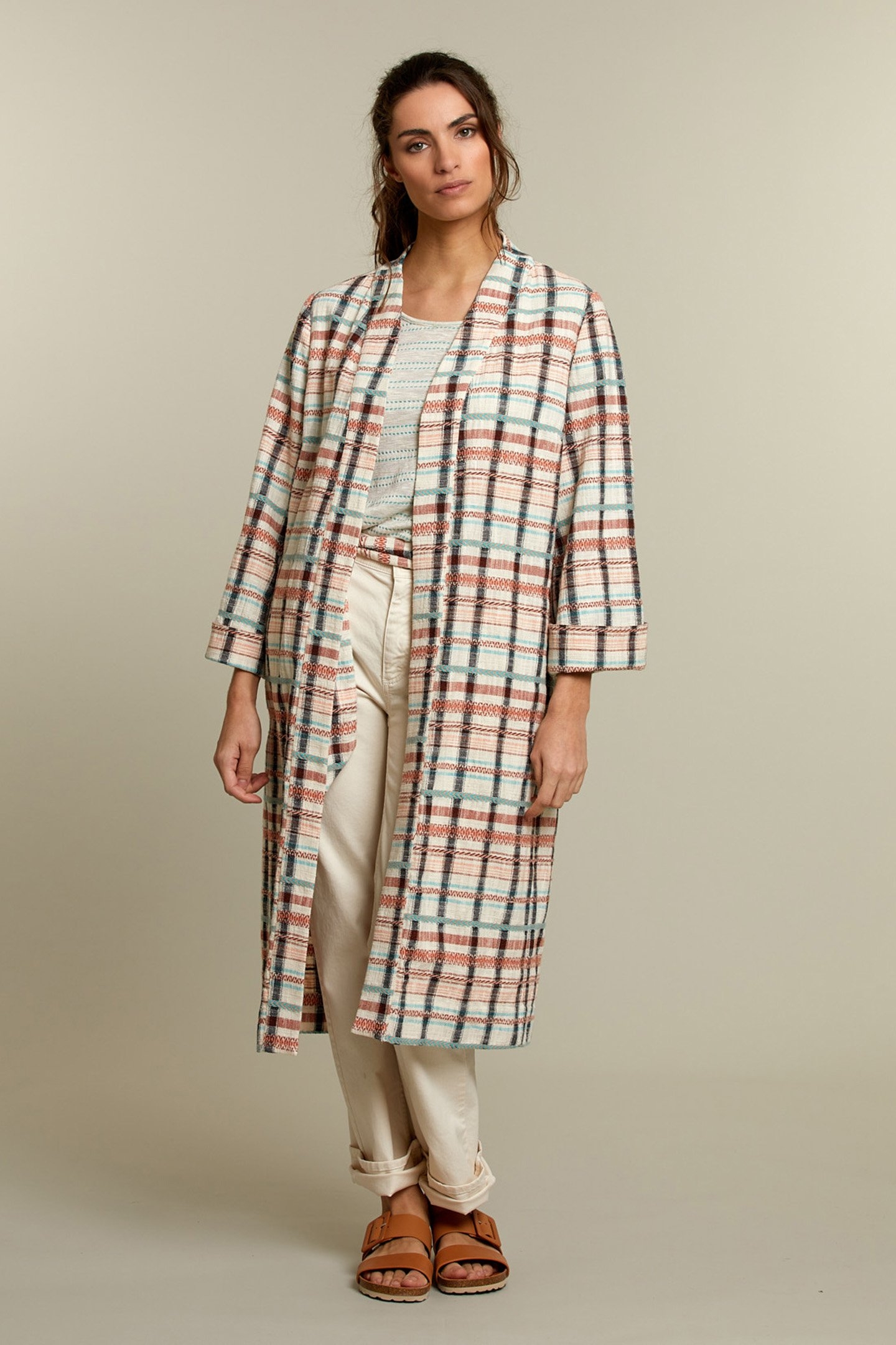 MULTICOLOR CHECKED KIMONO 3