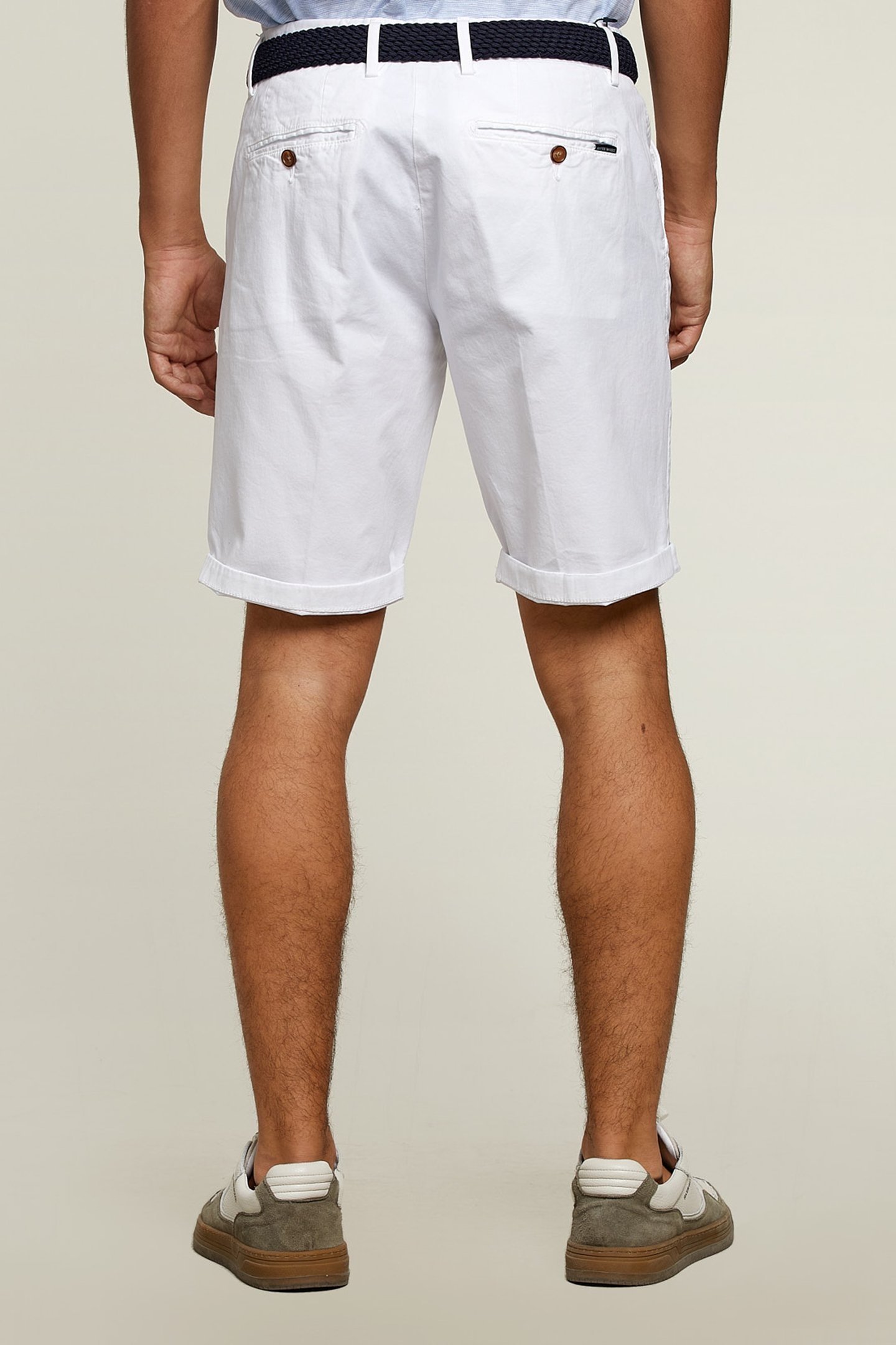 TIGHT FIT CHINO SHORTS WHITE 2