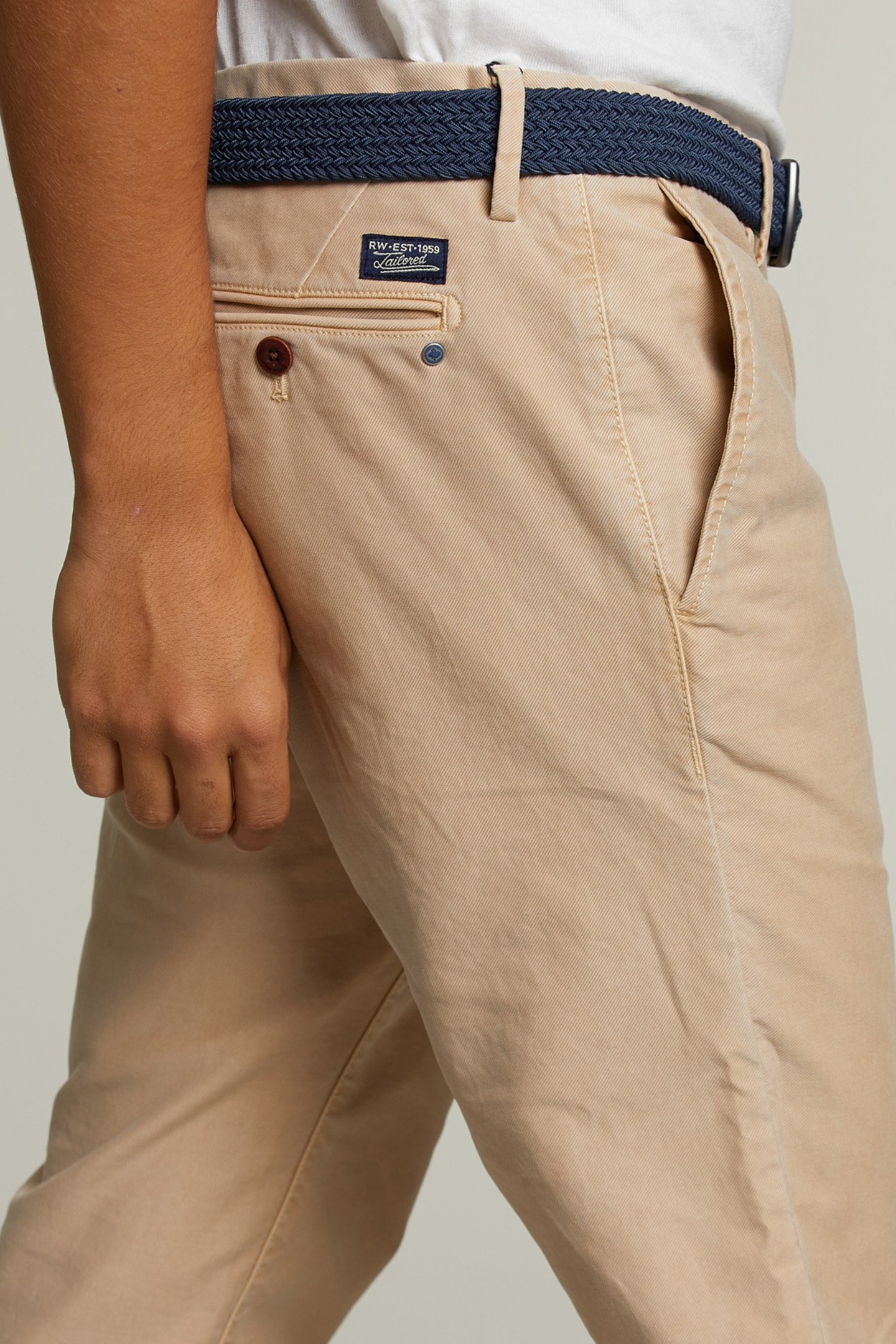 SLIM FIT COTTON CHINO BISCUIT 4