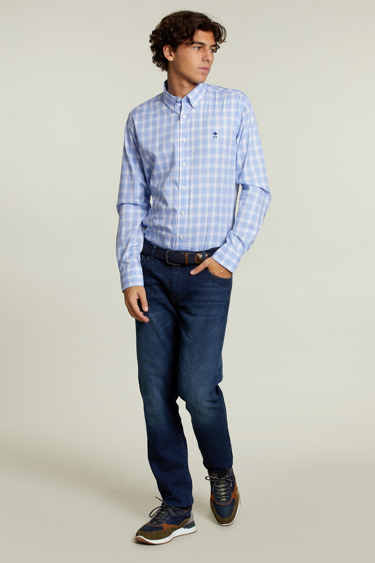 CUSTOM FIT CHECKED SHIRT MULTI 3