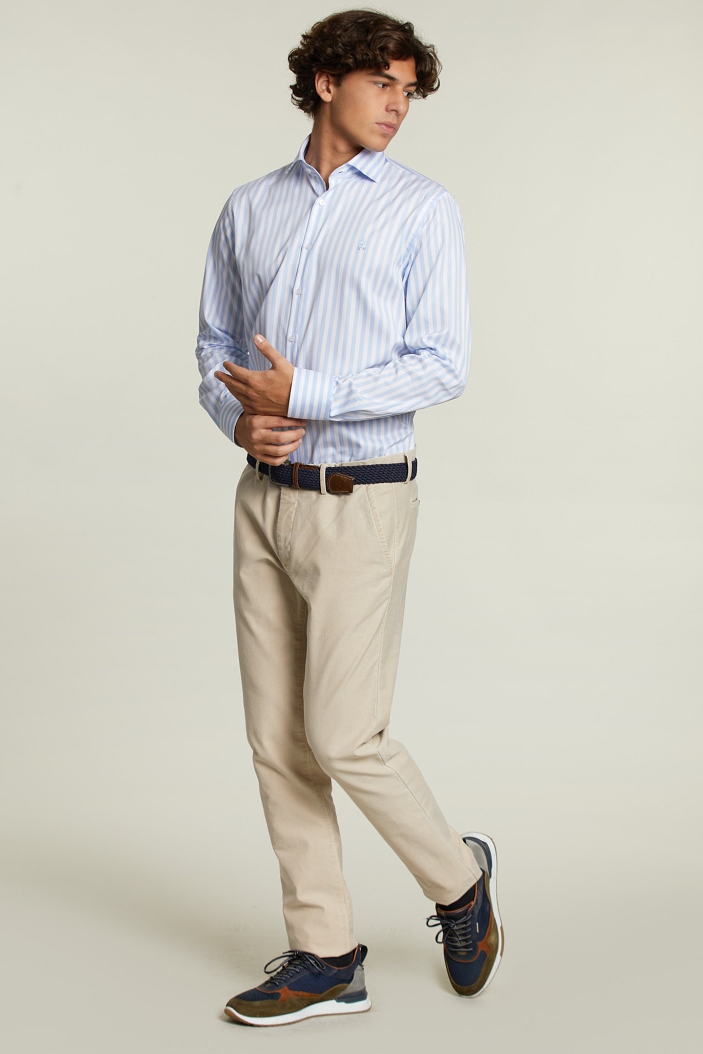 CUSTOM FIT STRIPED SHIRT BLUE/WHITE 3