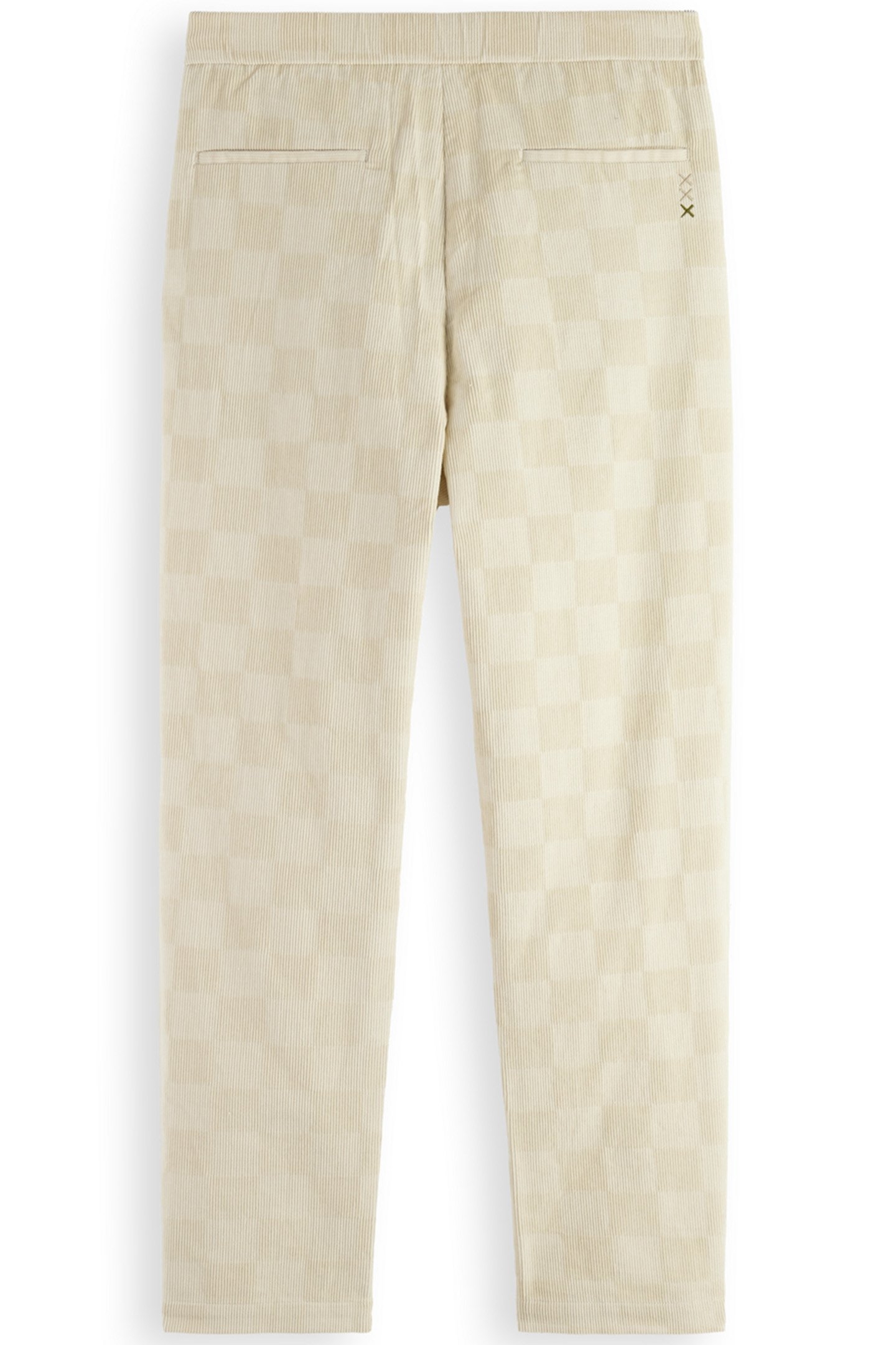 FAVE - CHECK-PATTERNED CORDUROY JOGGER PARCHMENT 5