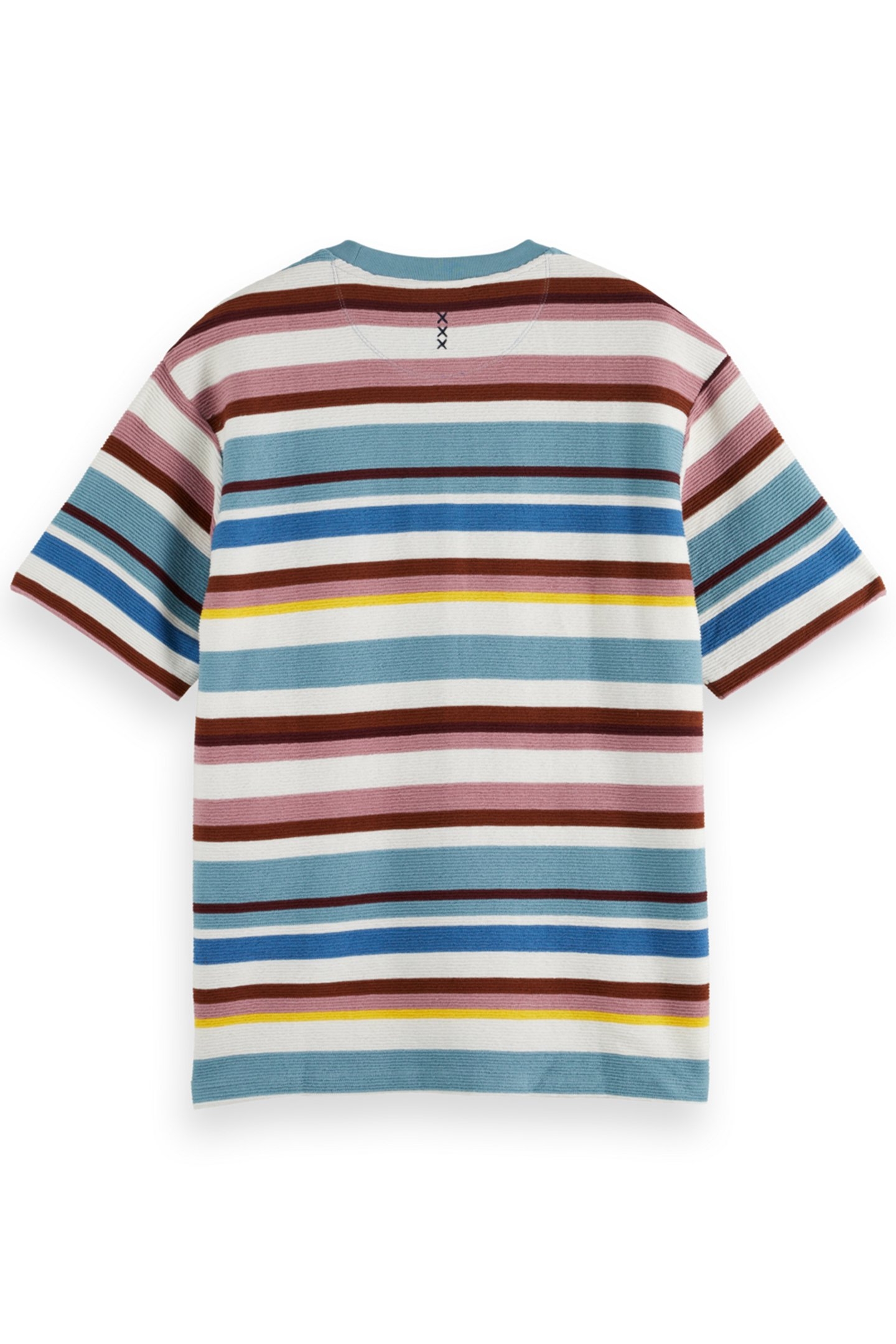 RELAXED FIT TEXTURED STRIPED T-SHIRT MULTI STRIPE 2