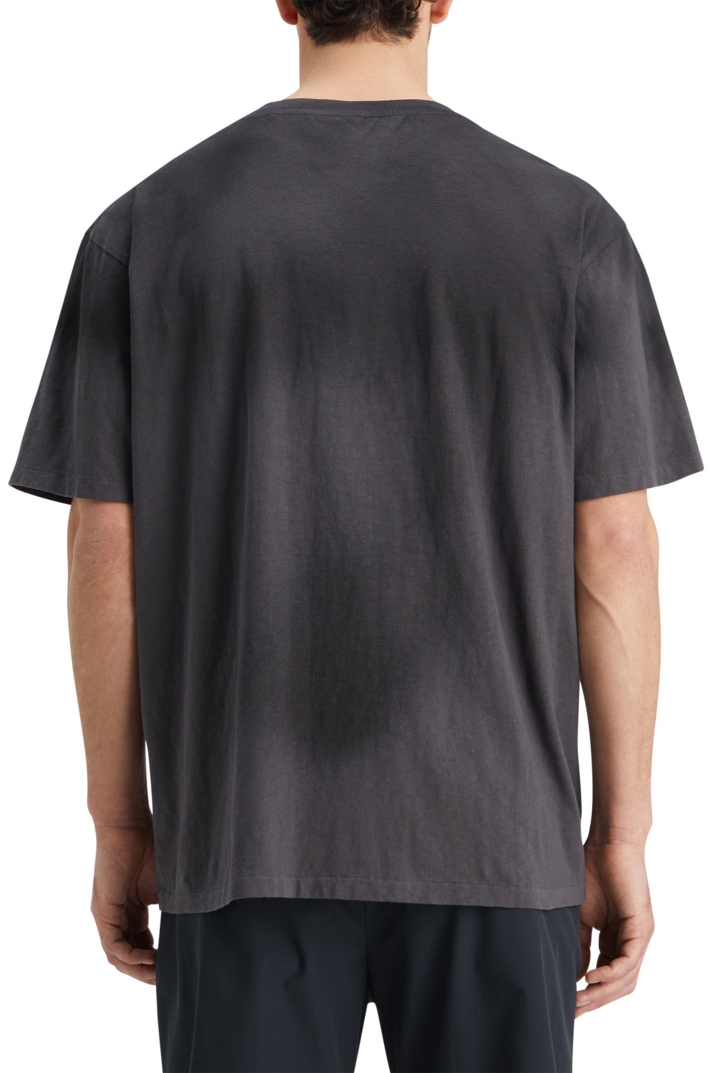 LOOSE FIT IRREGULAR DYED ARTWORK T-SHIRT MOODY GREY 2