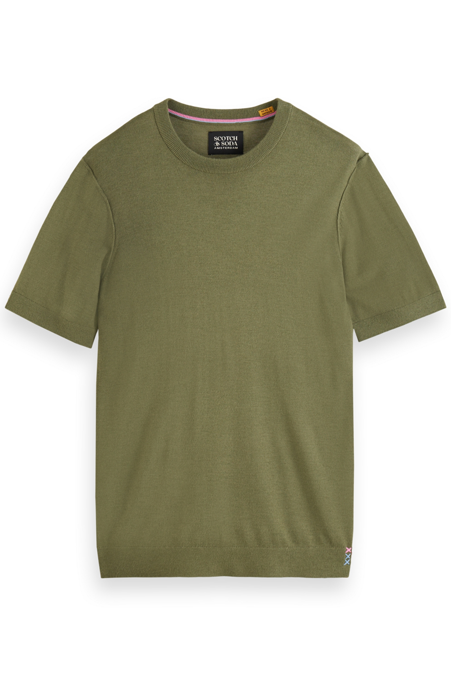 KNITTED T-SHIRT GREEN IVY 1