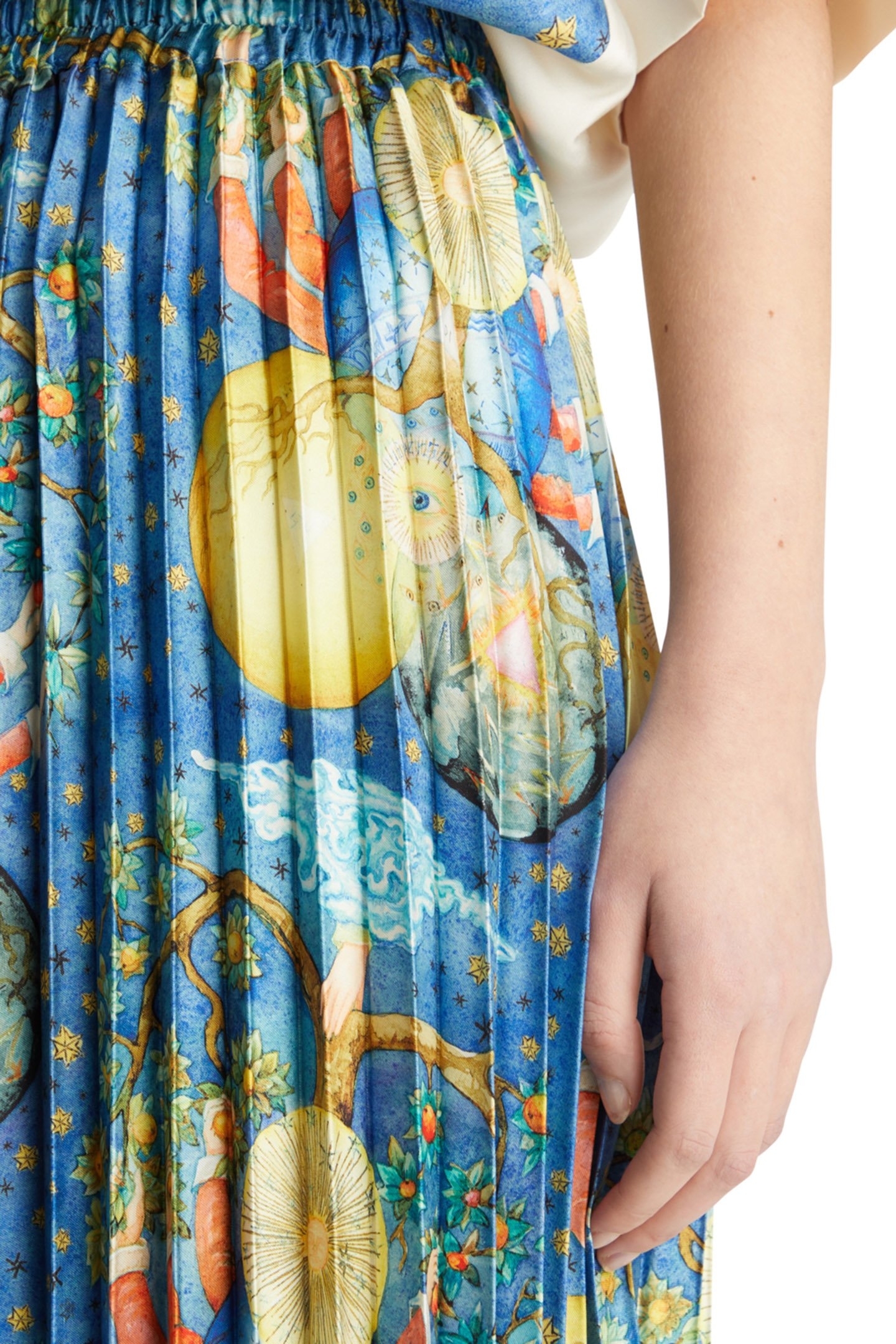 PLEATED PRINTED SKIRT EMBASSY TREE AOP 6