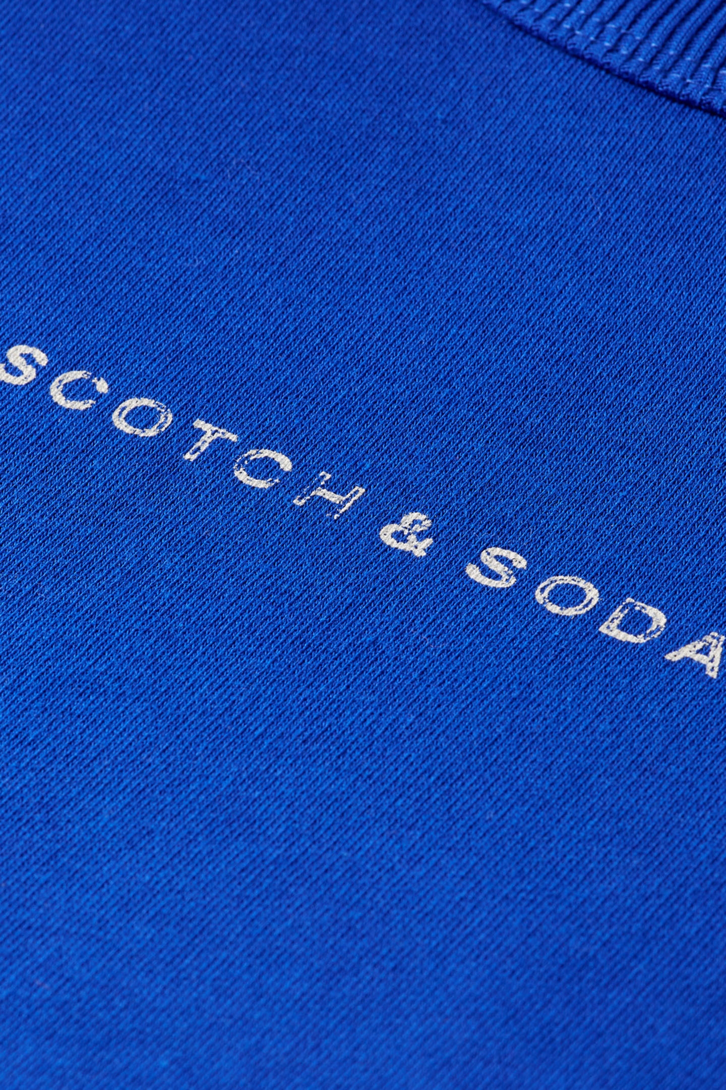 LOOSE FIT SWEATSHIRT WITH FLATLOCK DETAIL ELECTRIC BLUE 3