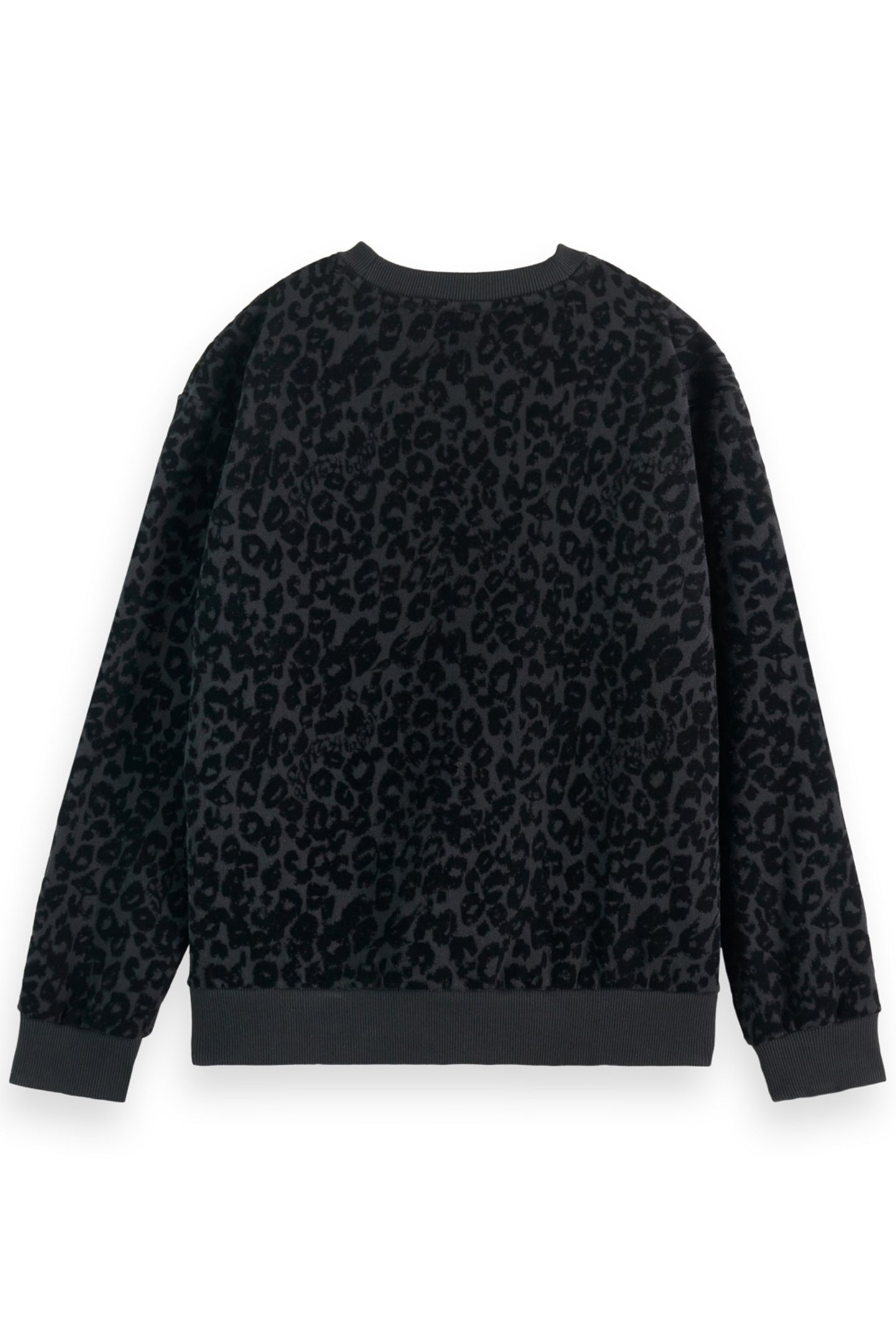 RELAXED FIT SWEATSHIRT WITH FLOCK ARTWORK EVENING BLACK 5