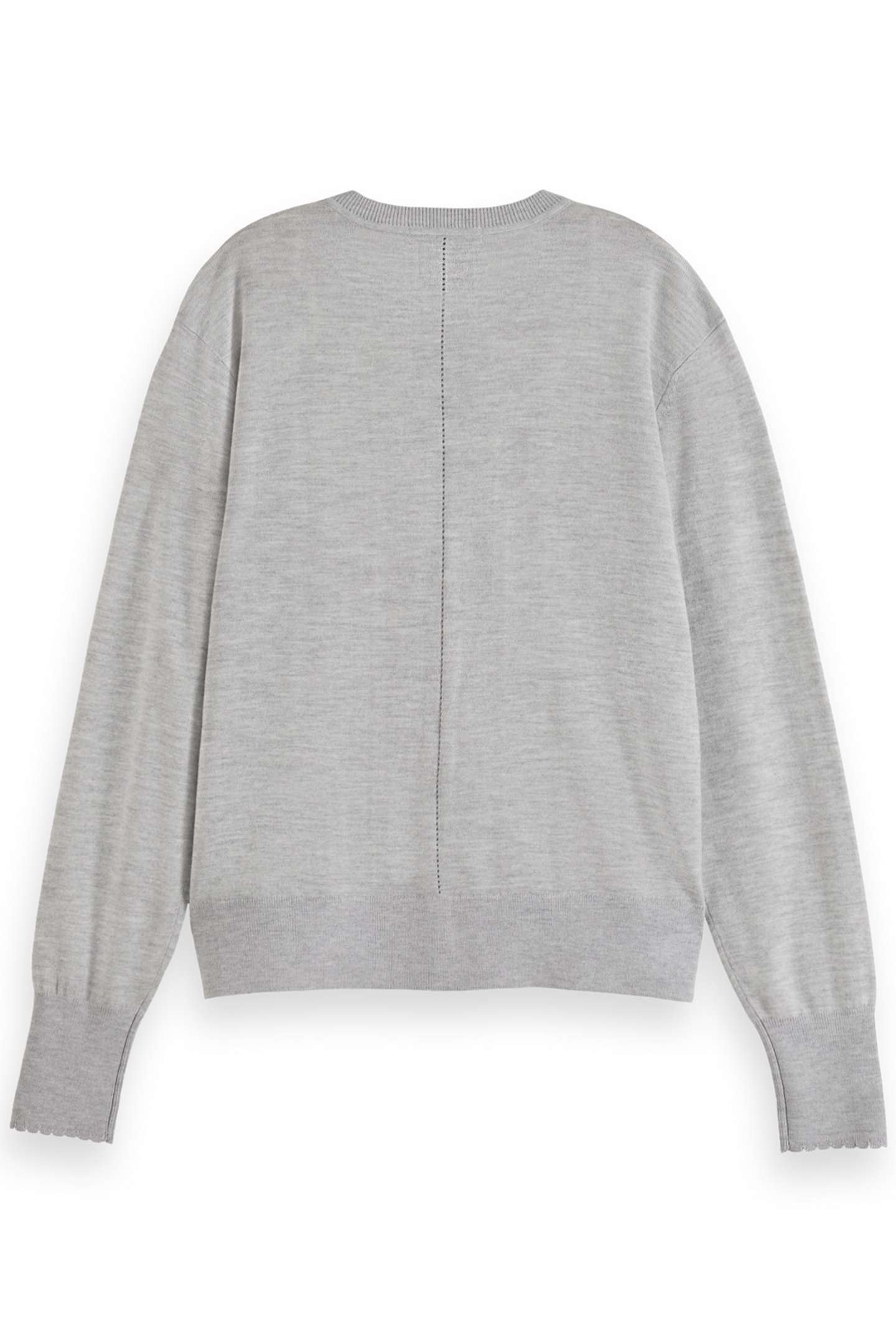 CREW NECK RELAXED CARDIGAN LIGHT GREY MELANGE 2
