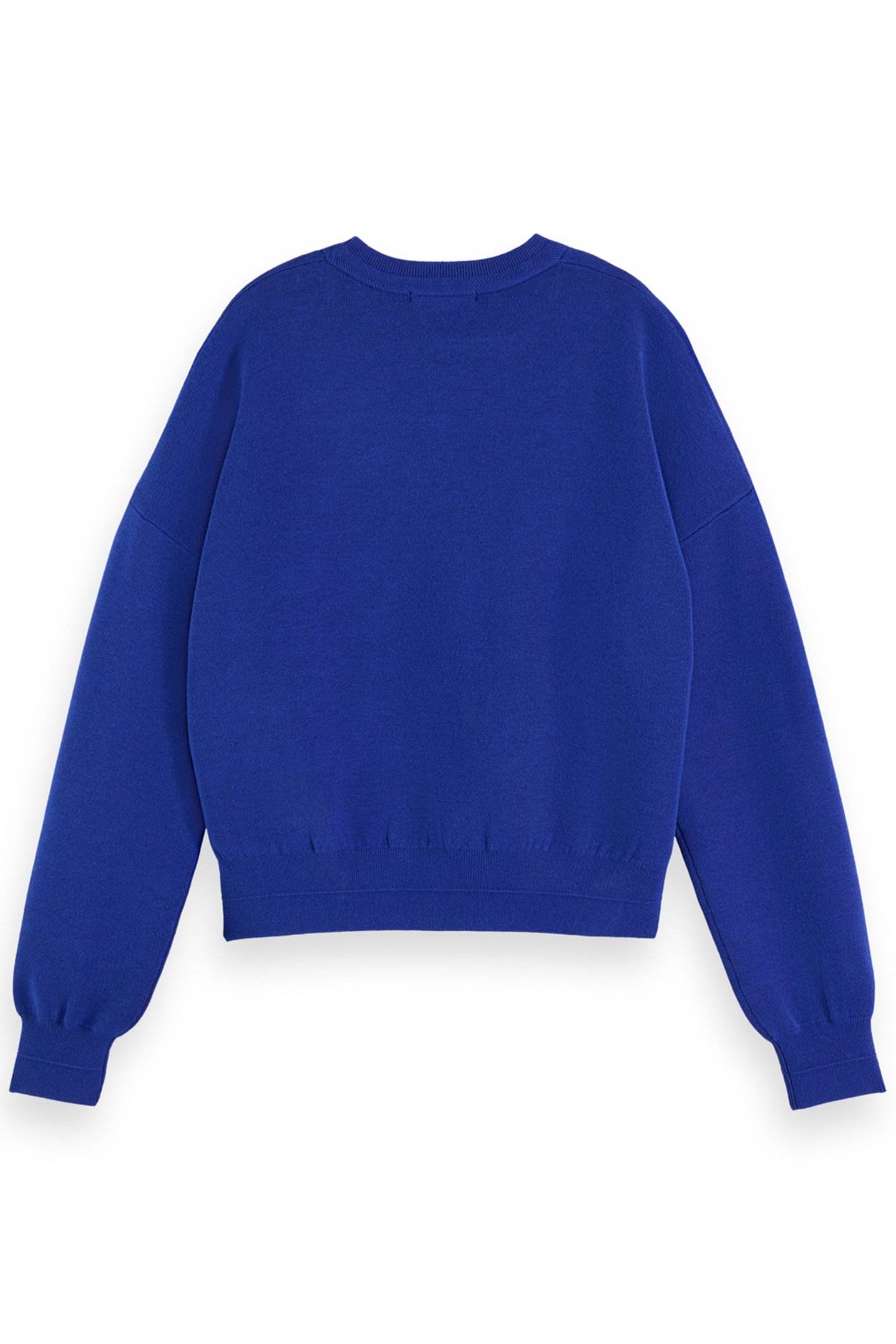 COMPACT KNITTED RELAXED PULLOVER ELECTRIC BLUE 5