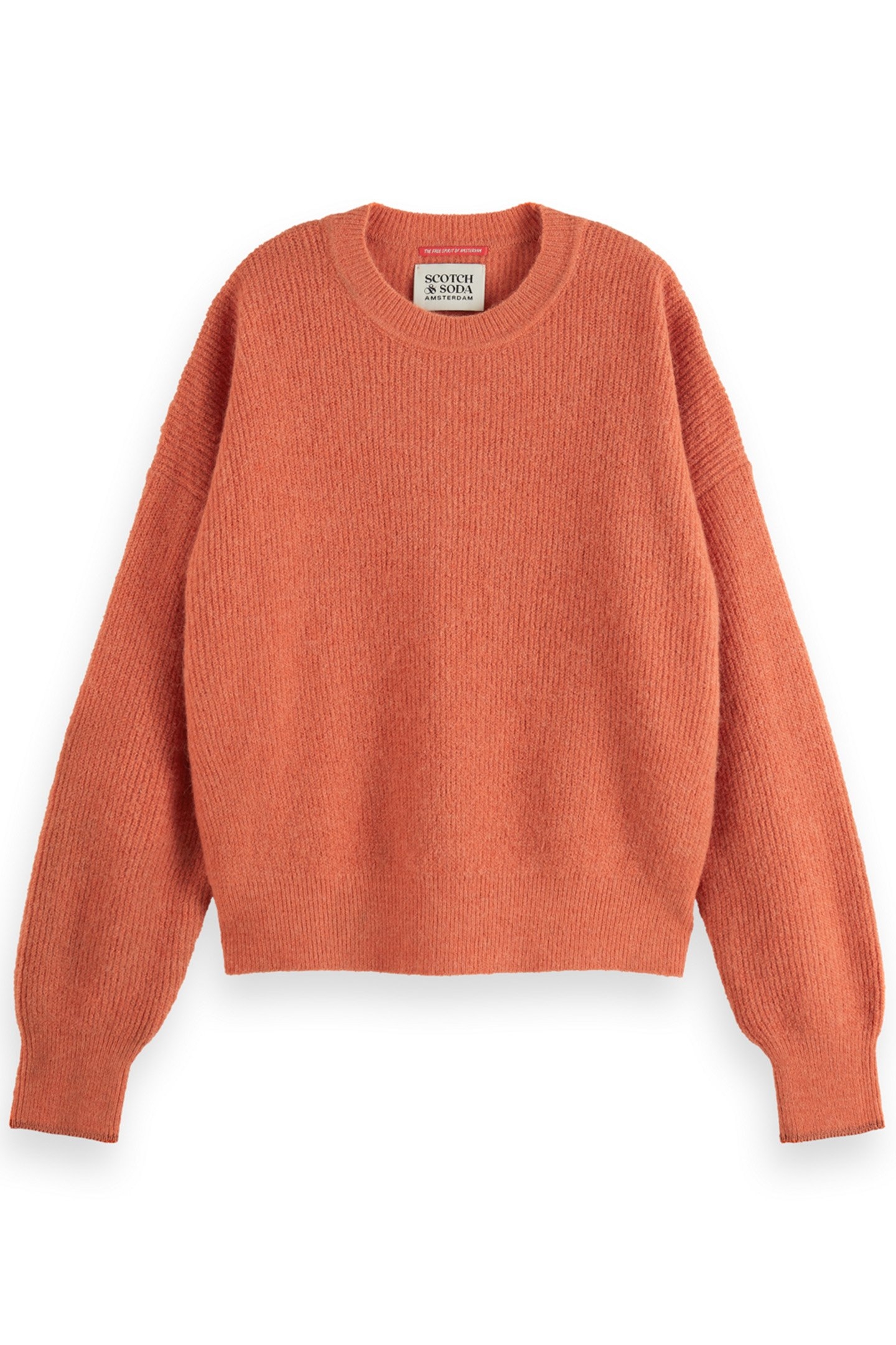 FUZZY CREW NECK PULLOVER NEGRONI MELANGE 4