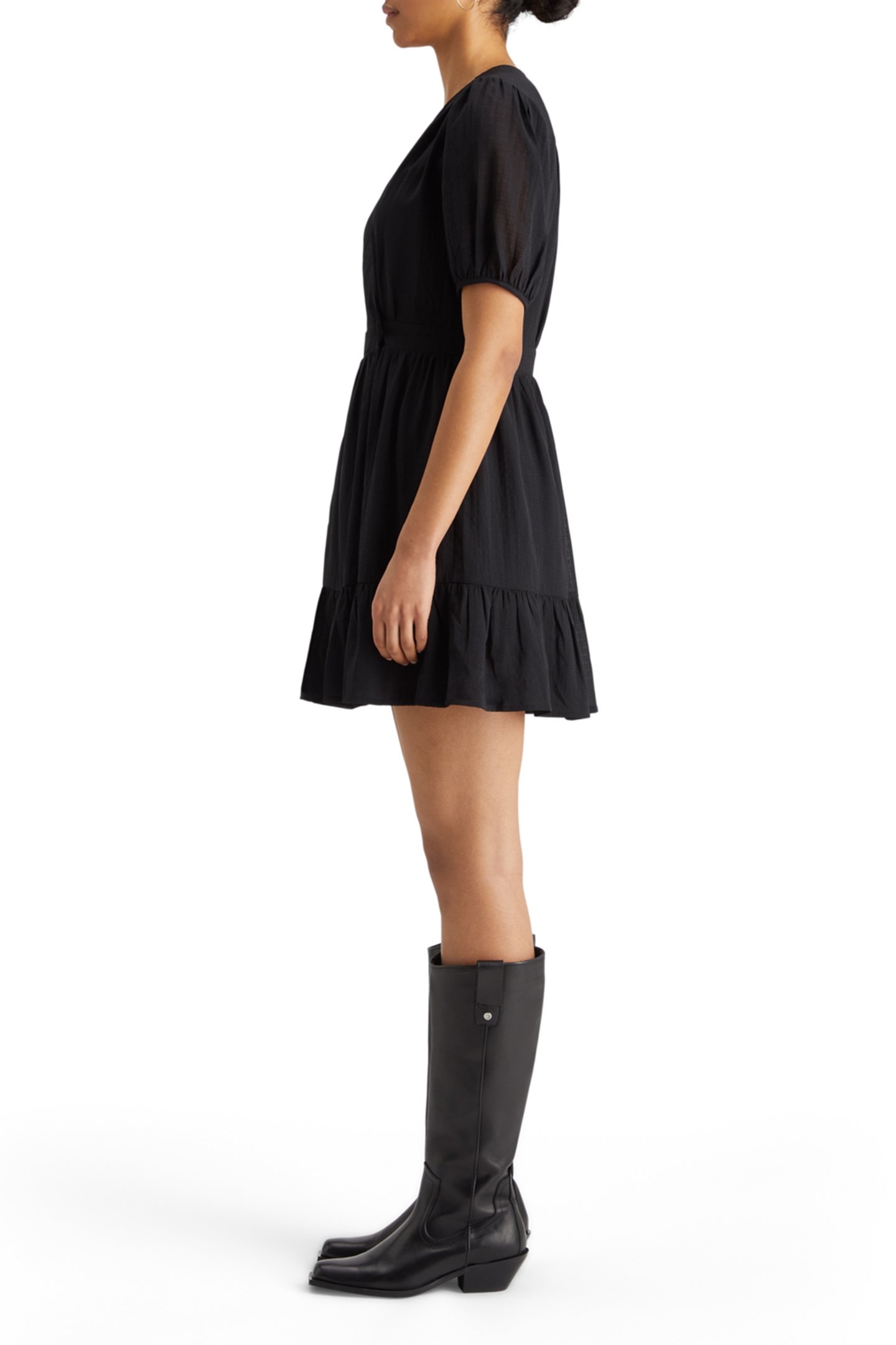 MINI WRAP DRESS EVENING BLACK 6