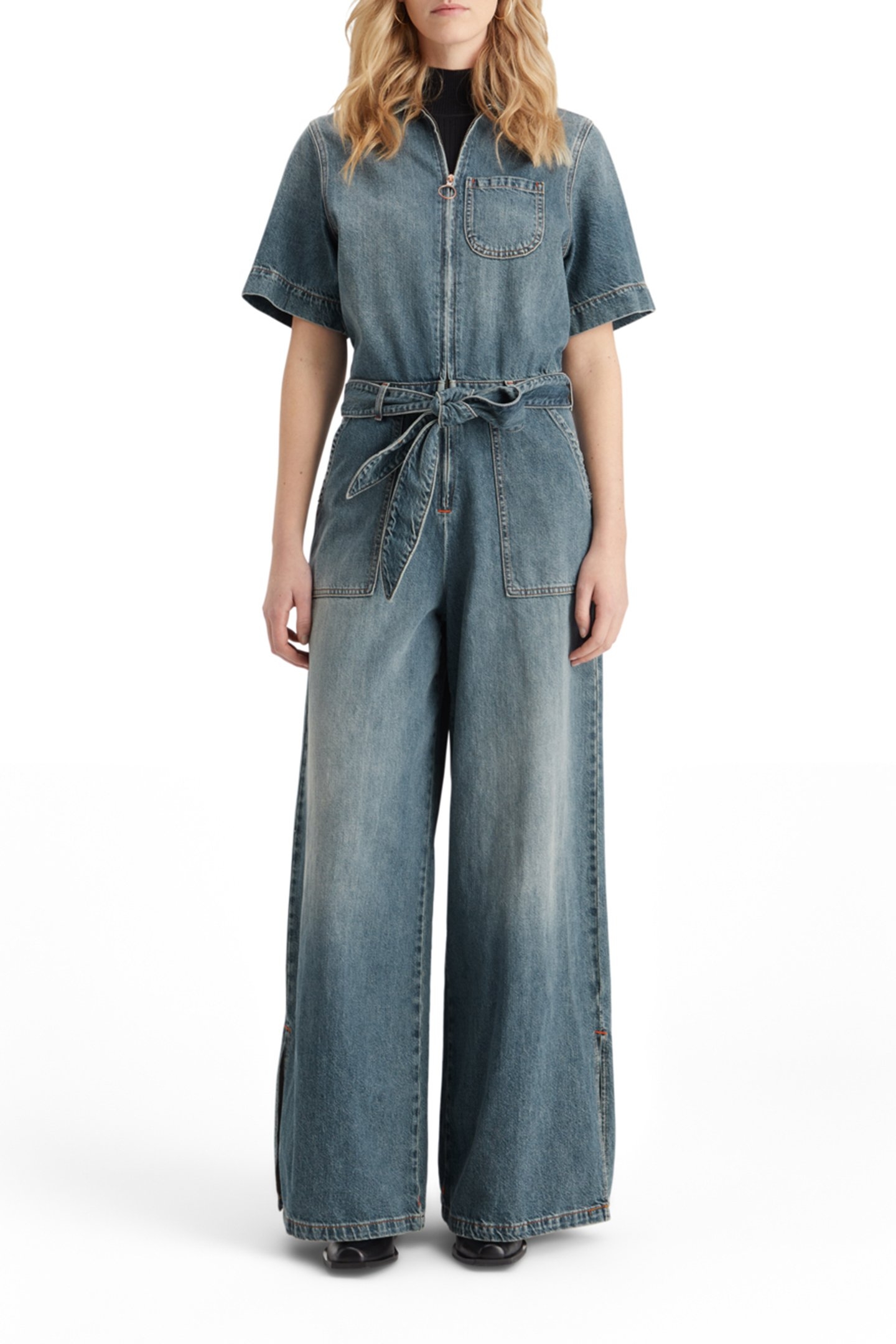 WASHED DENIM WORKWEAR JUMPSUIT FRISCO NIGHTS 1