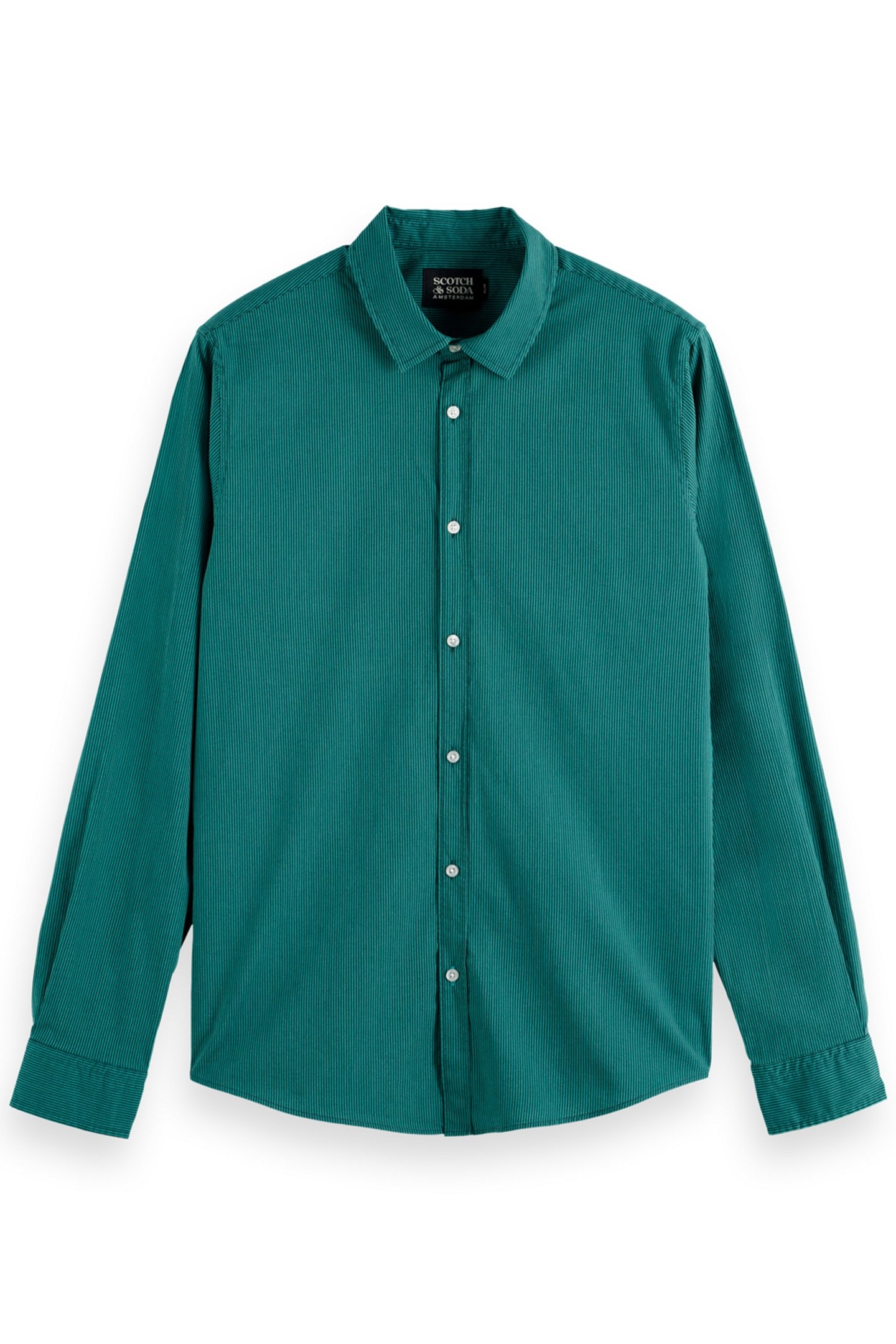 ESSENTIAL POPLIN STRIPE GREEN STRIPE 4
